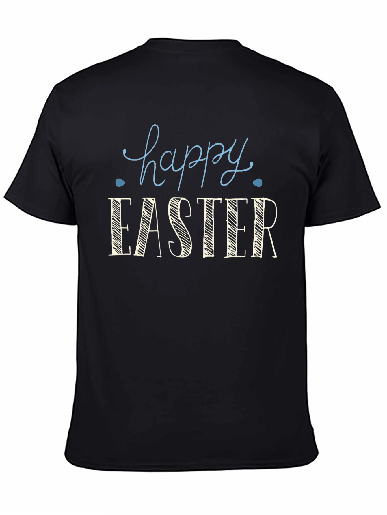 Happy Easter Graphic T-Shirt - Black Unisex Tee