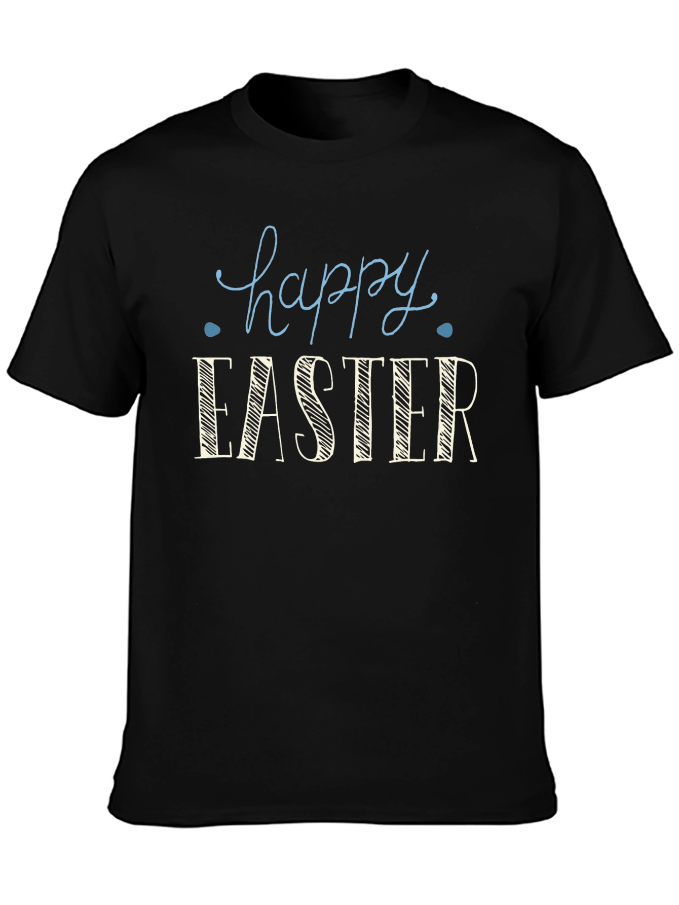 Happy Easter Graphic T-Shirt - Black Unisex Tee