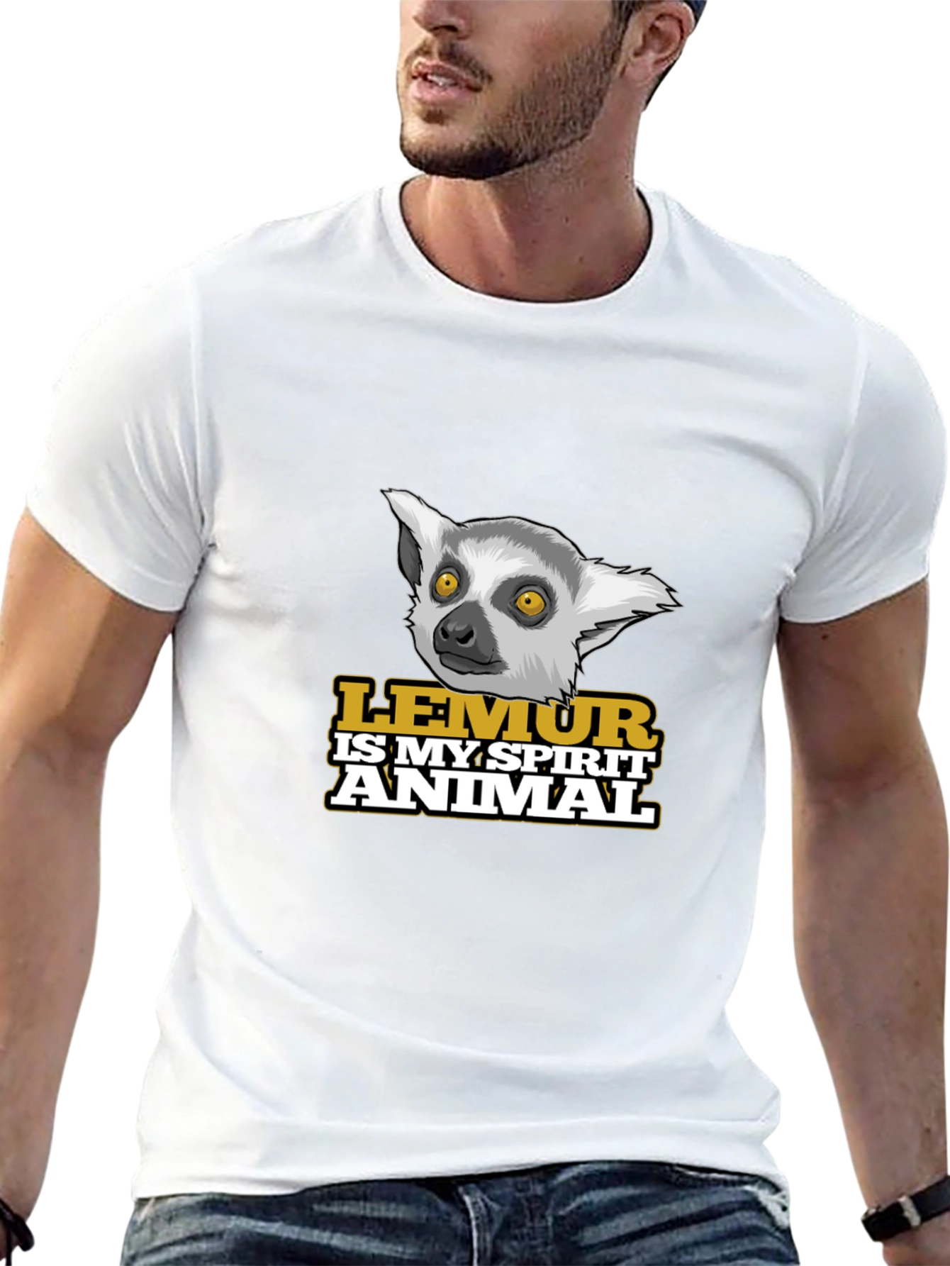 Lemur Spirit Animal Black T-Shirt
