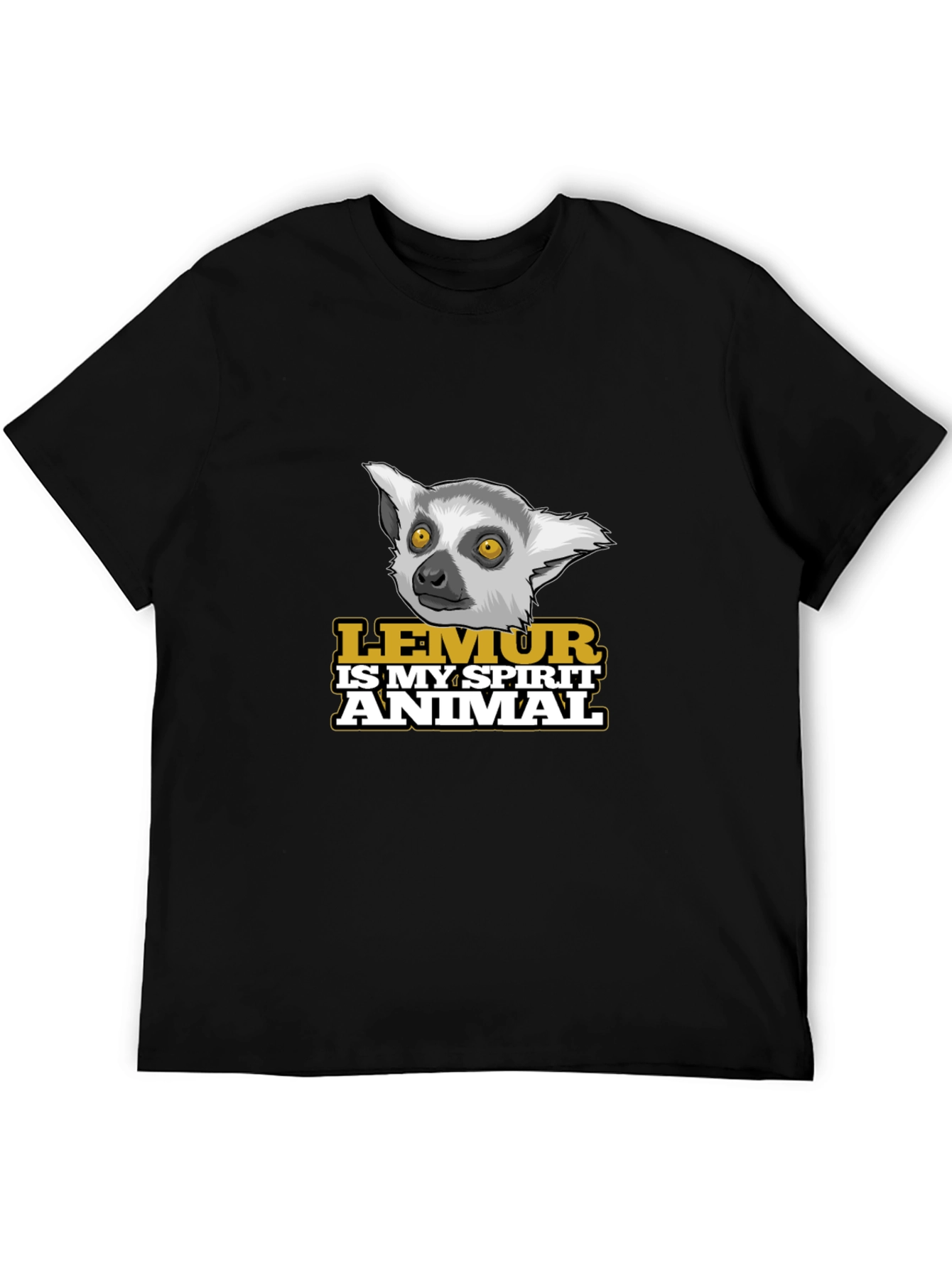 Lemur Spirit Animal Black T-Shirt