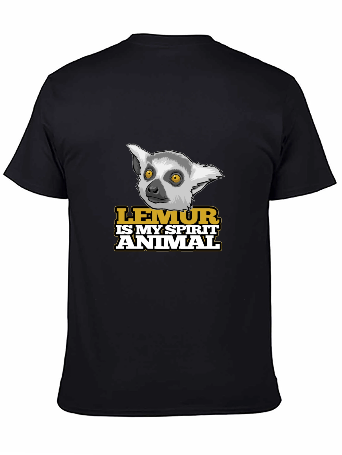 Lemur Spirit Animal Black T-Shirt