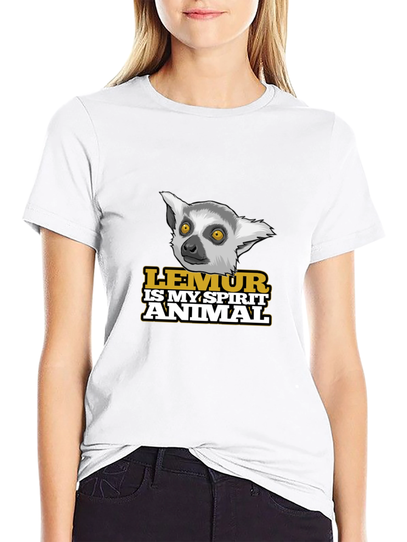 Lemur Spirit Animal Black T-Shirt