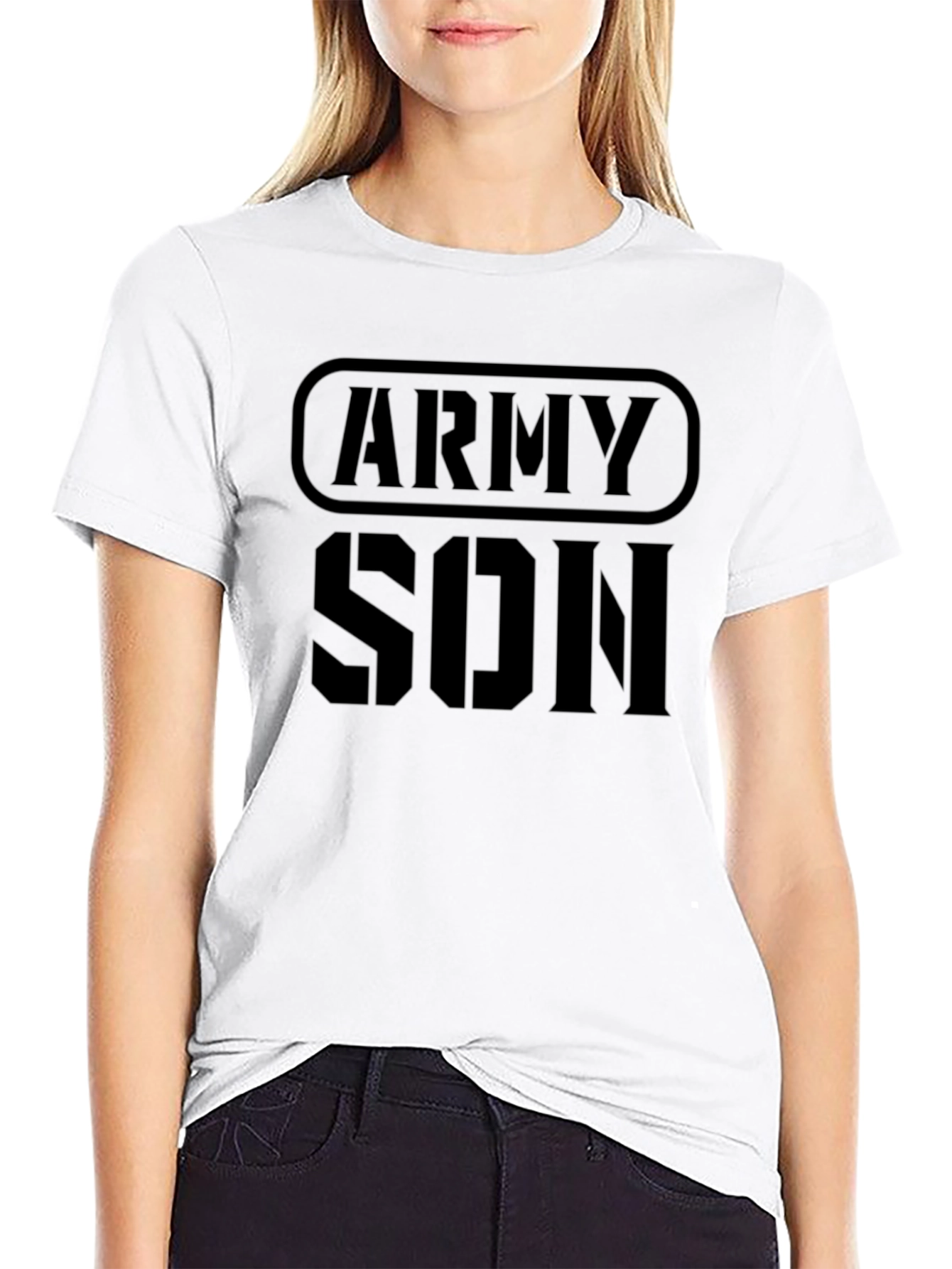Army Son Black Graphic Tee