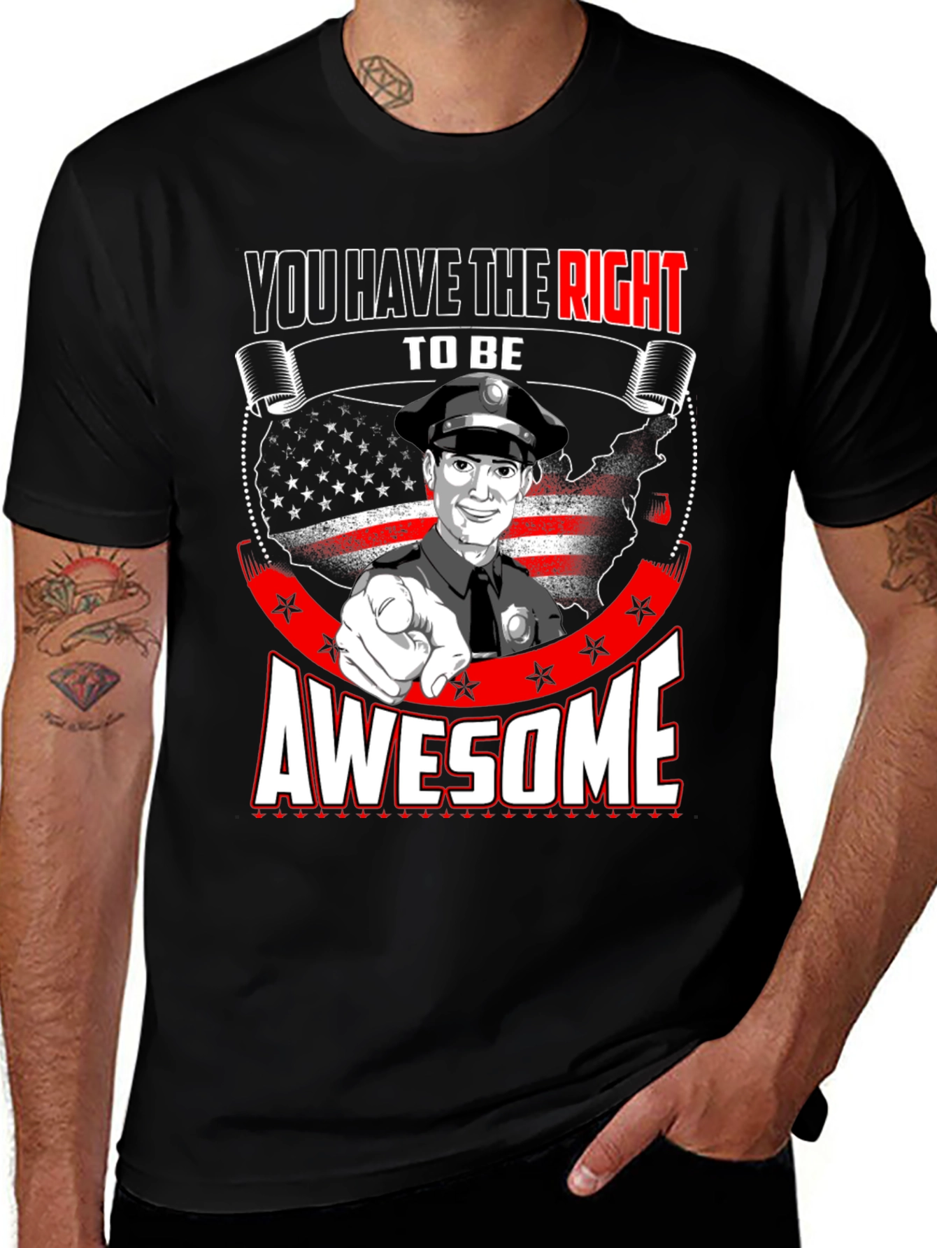 Right to Be Awesome Police T-Shirt