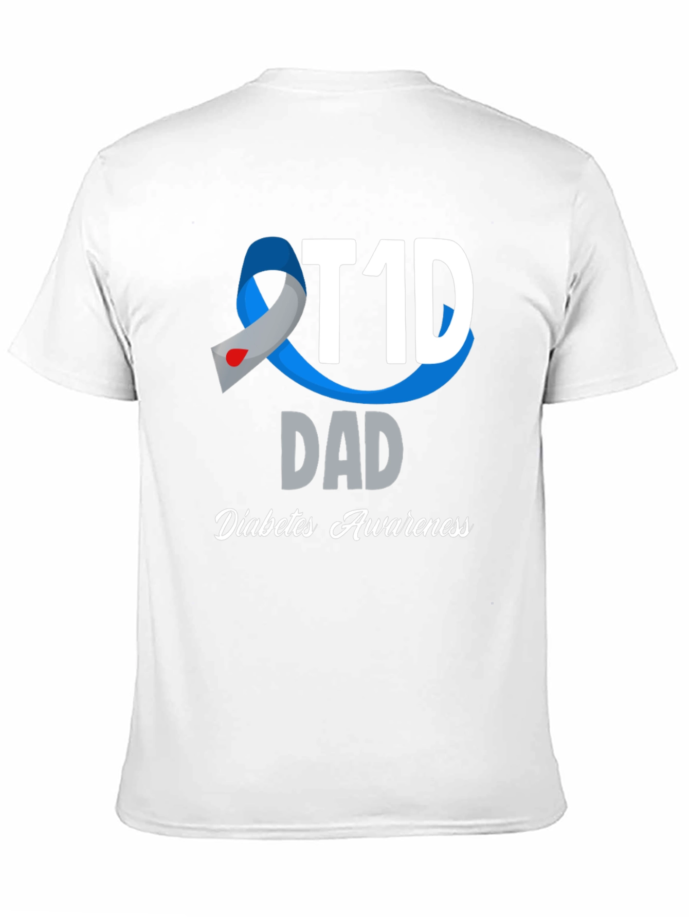 T1D Dad Diabetes Awareness Graphic T-Shirt