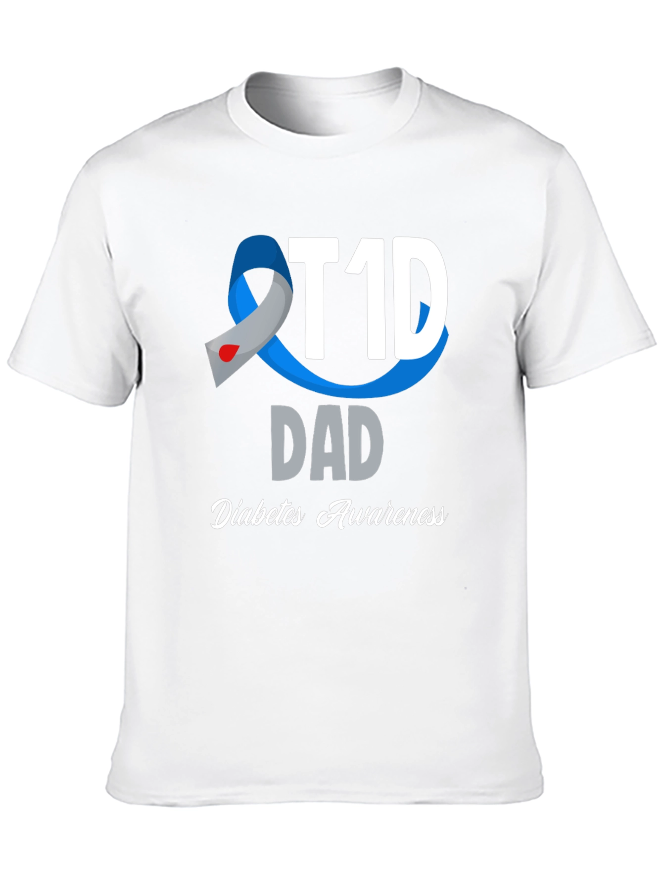 T1D Dad Diabetes Awareness Graphic T-Shirt