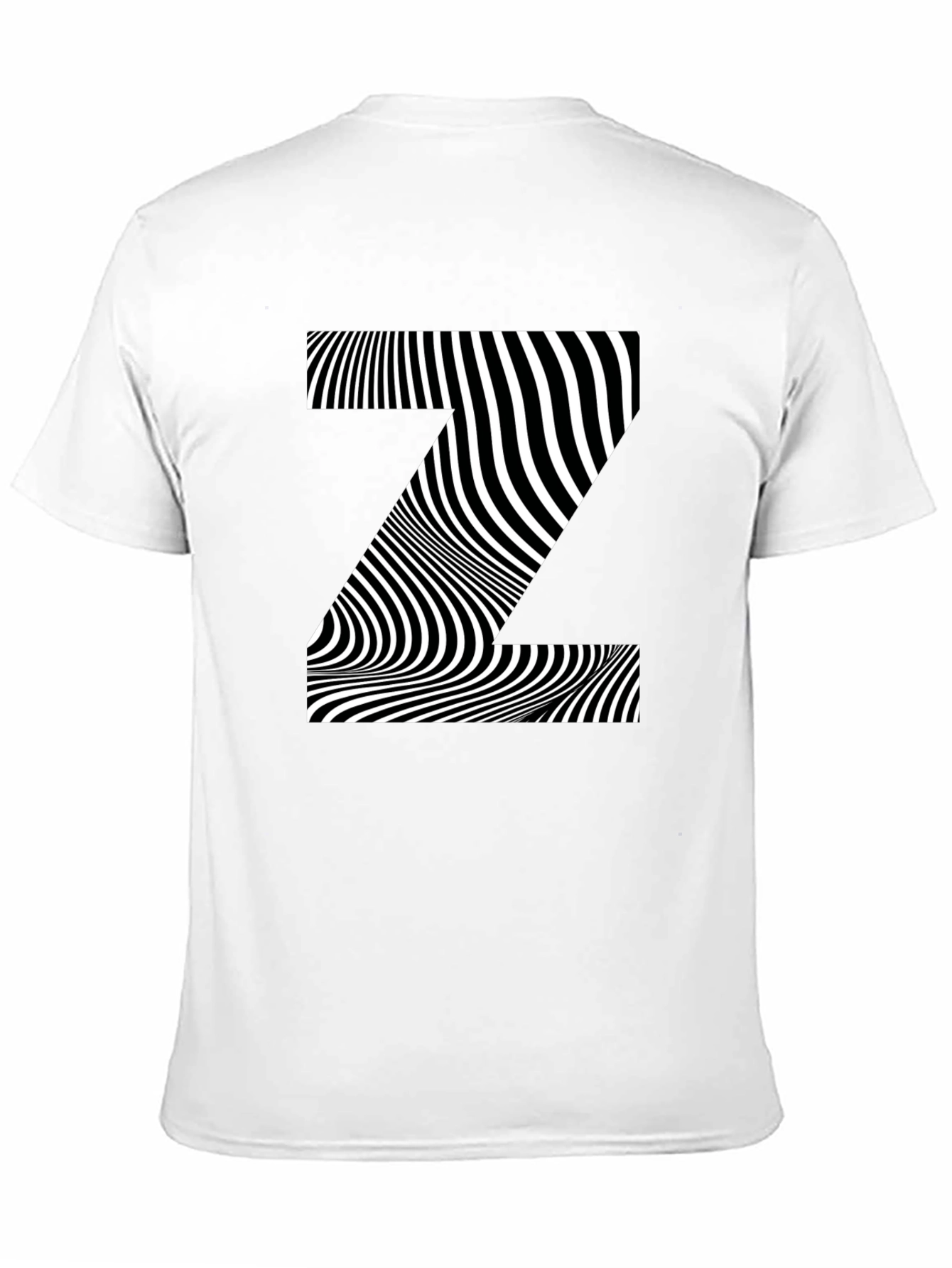 Optical Illusion Z Black T-Shirt