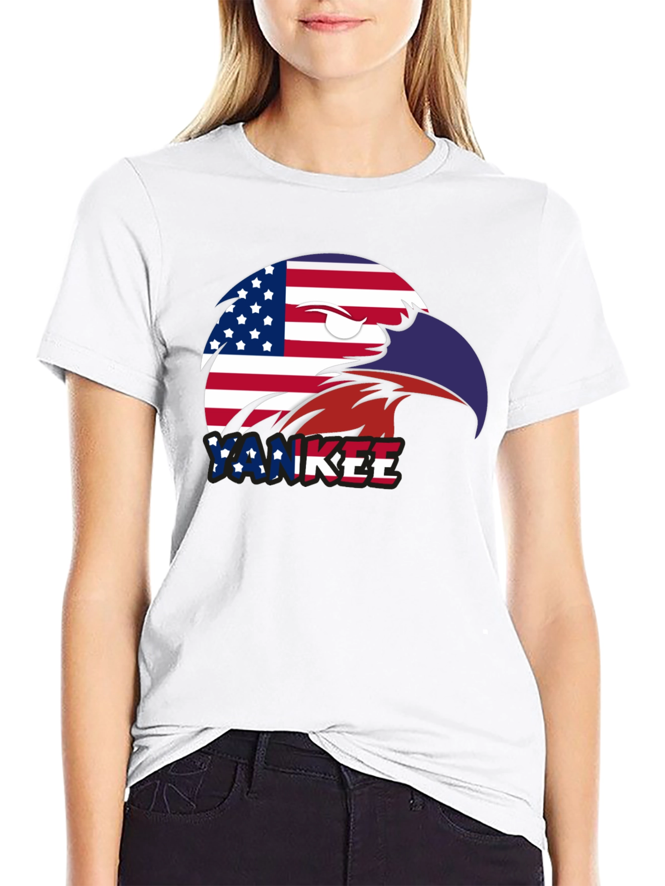 Patriotic Eagle YANKEE Graphic T-Shirt