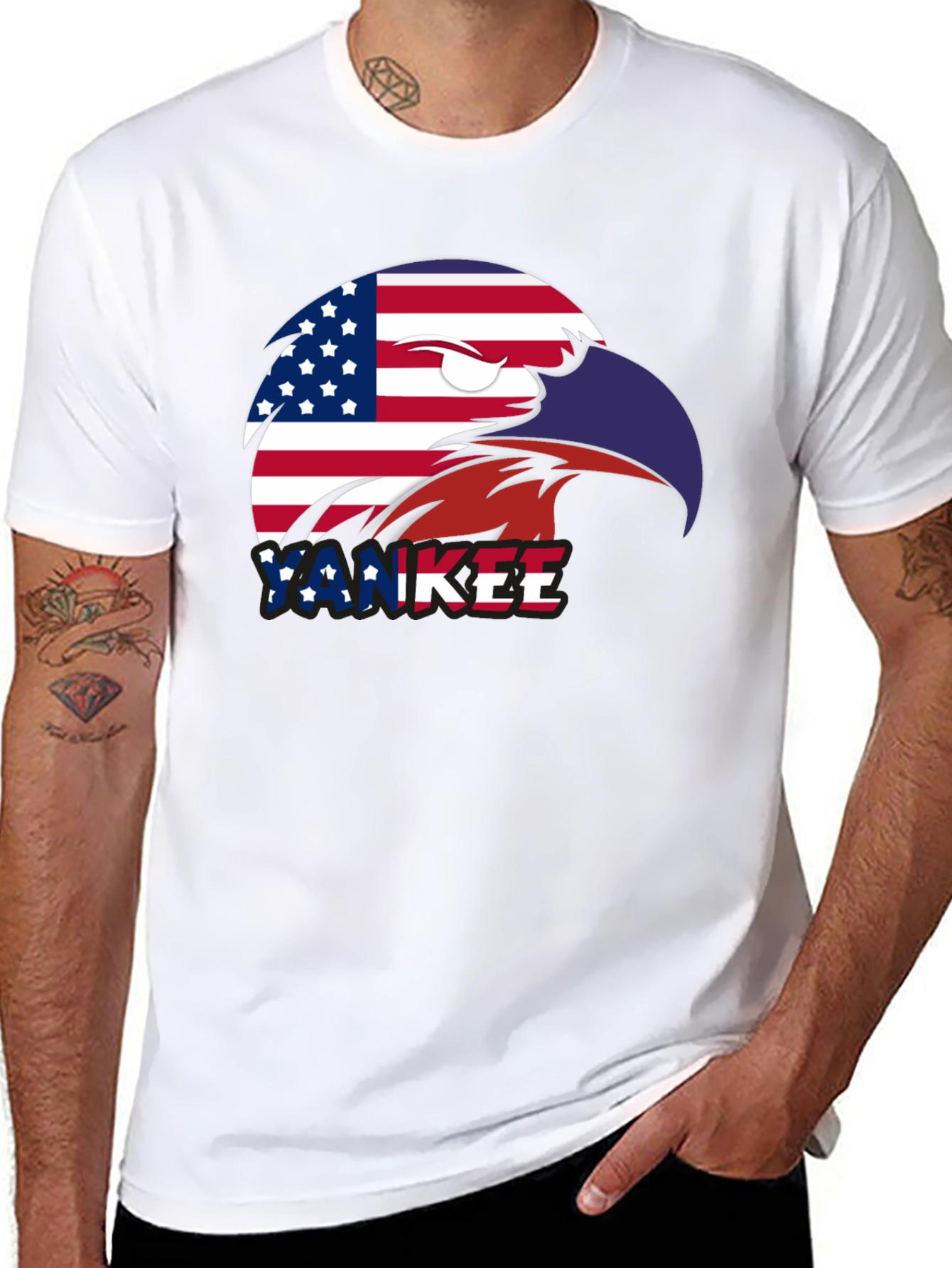Patriotic Eagle YANKEE Graphic T-Shirt