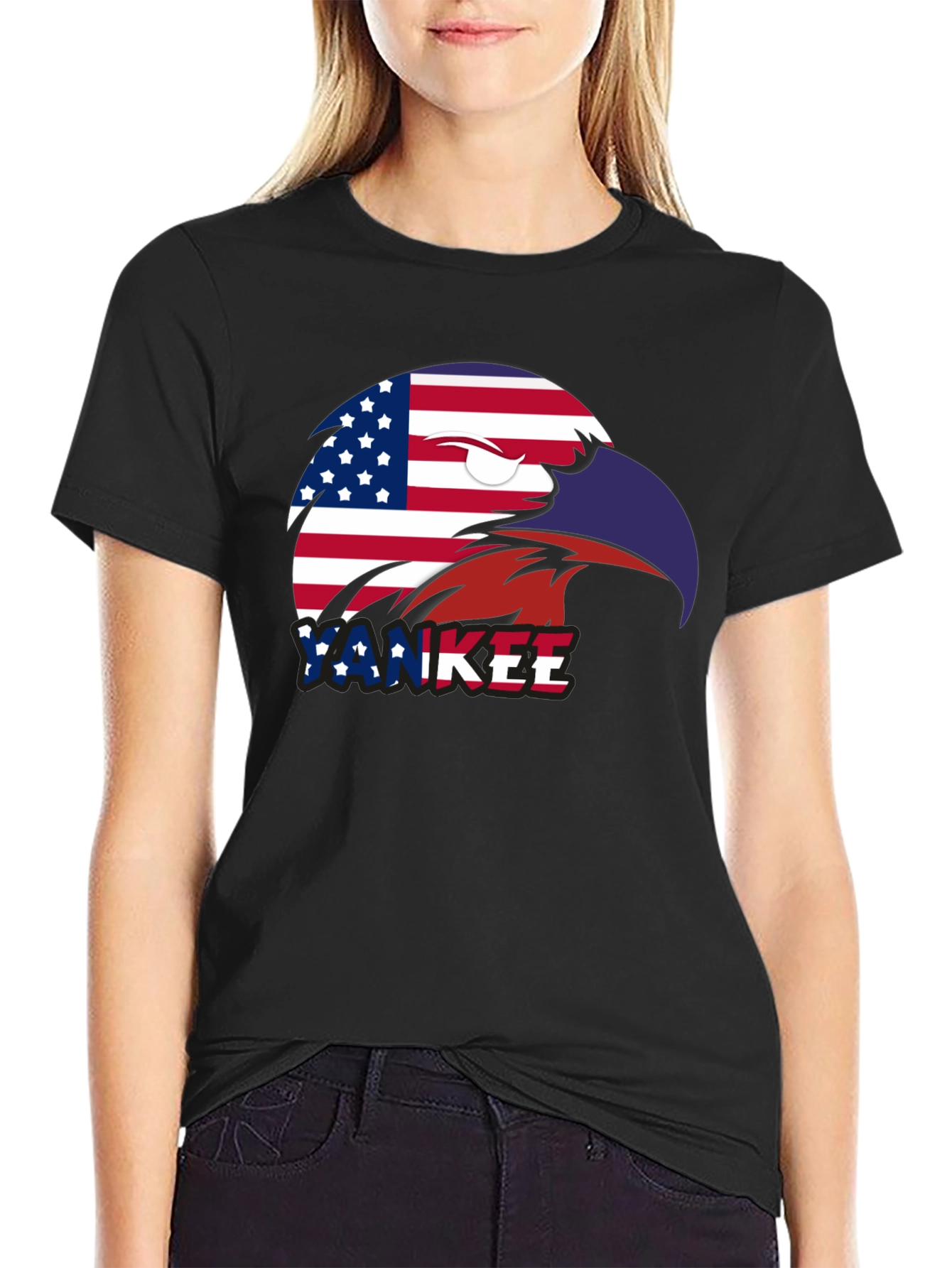 Patriotic Eagle YANKEE Graphic T-Shirt