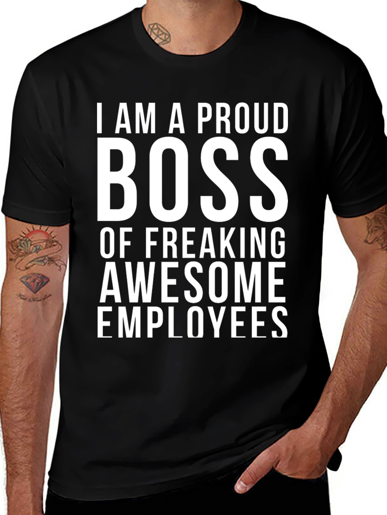 Proud Boss Graphic Tee - Awesome Employees Shirt
