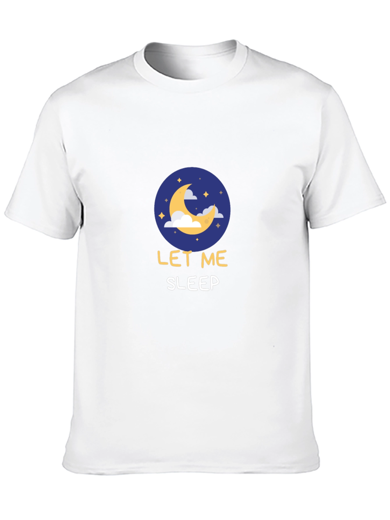 Let Me Sleep Black T-Shirt - Crescent Moon Design