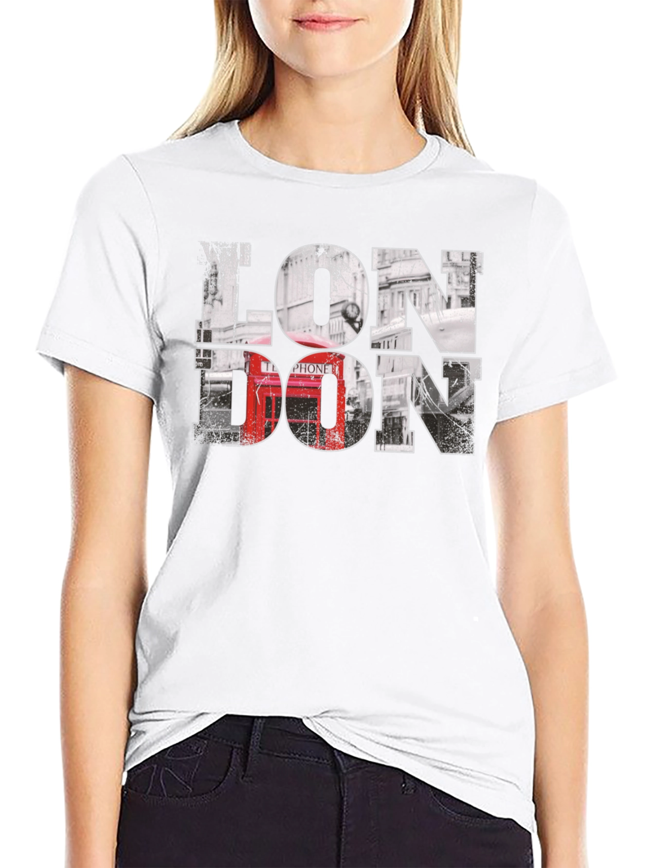 London Graphic Tee - Black Cotton