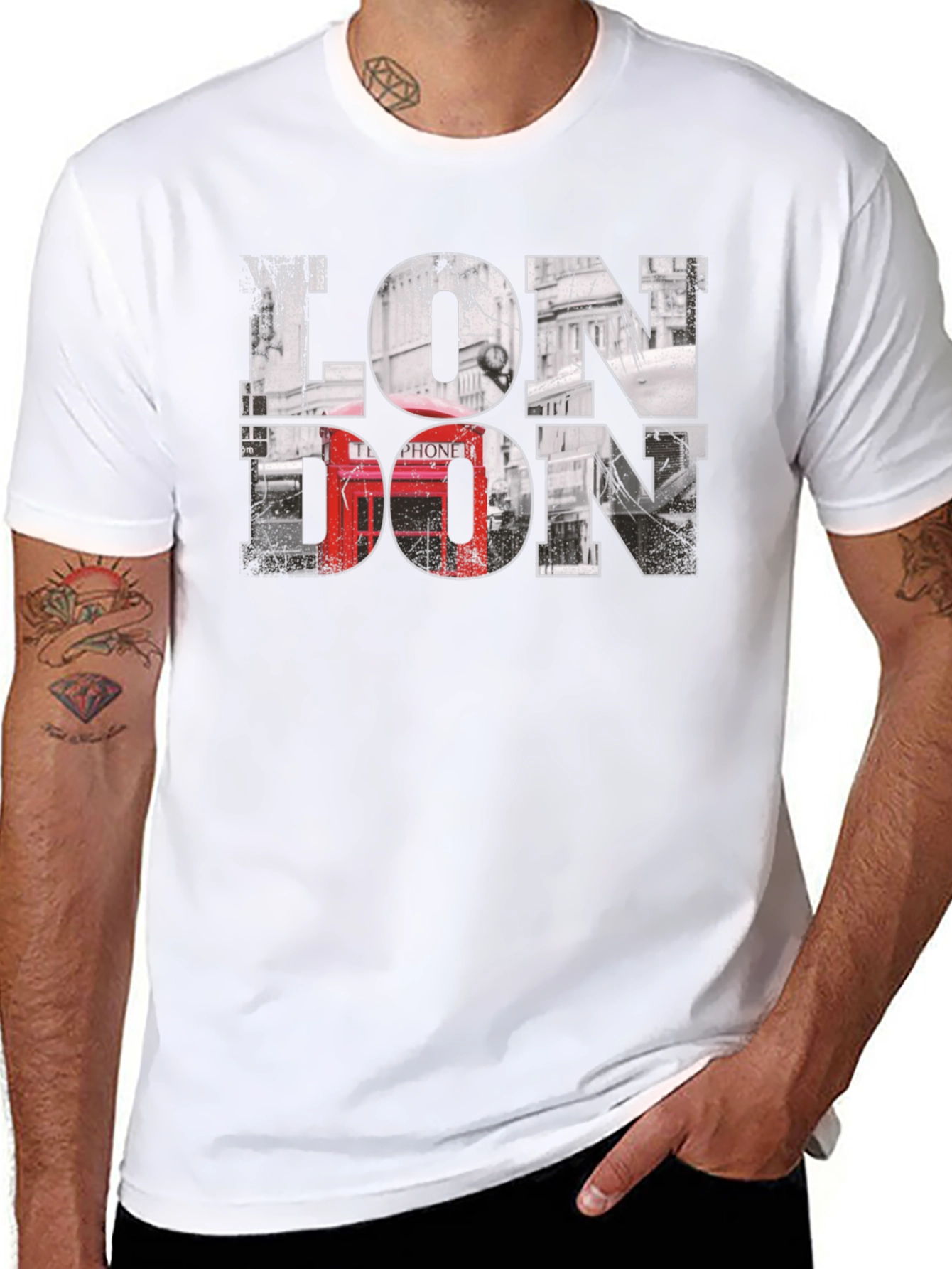 London Graphic Tee - Black Cotton