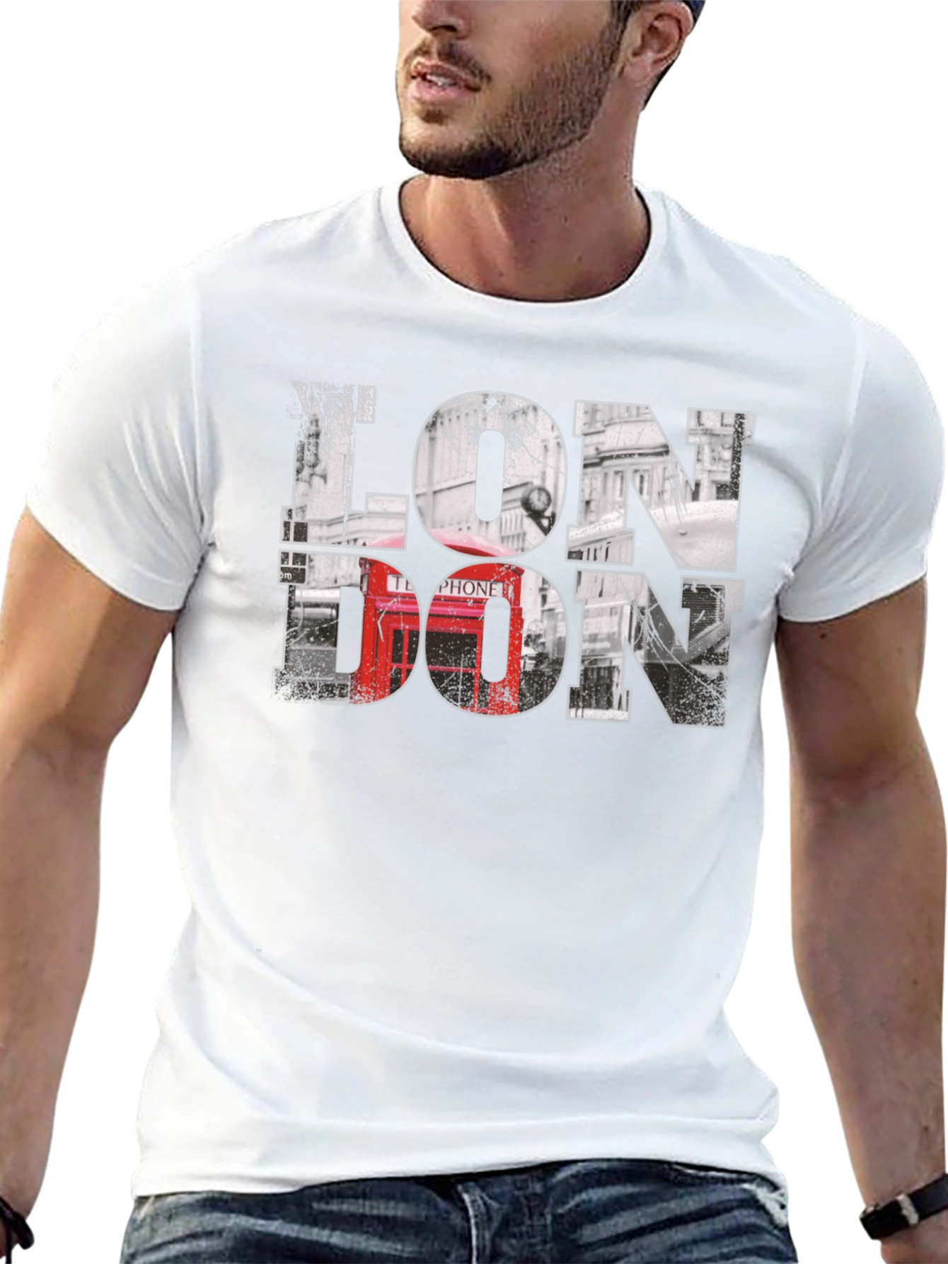 London Graphic Tee - Black Cotton