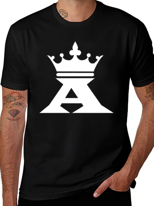 King Crown A Graphic Print Black T-Shirt