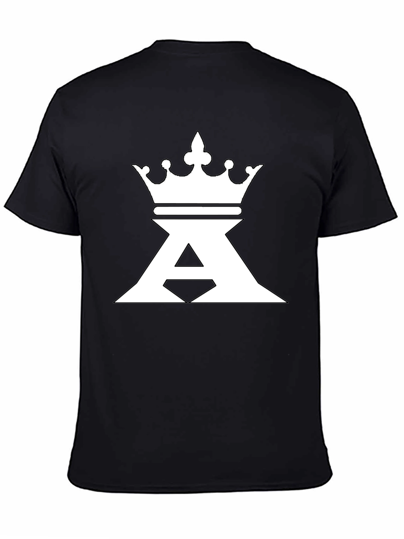 King Crown A Graphic Print Black T-Shirt