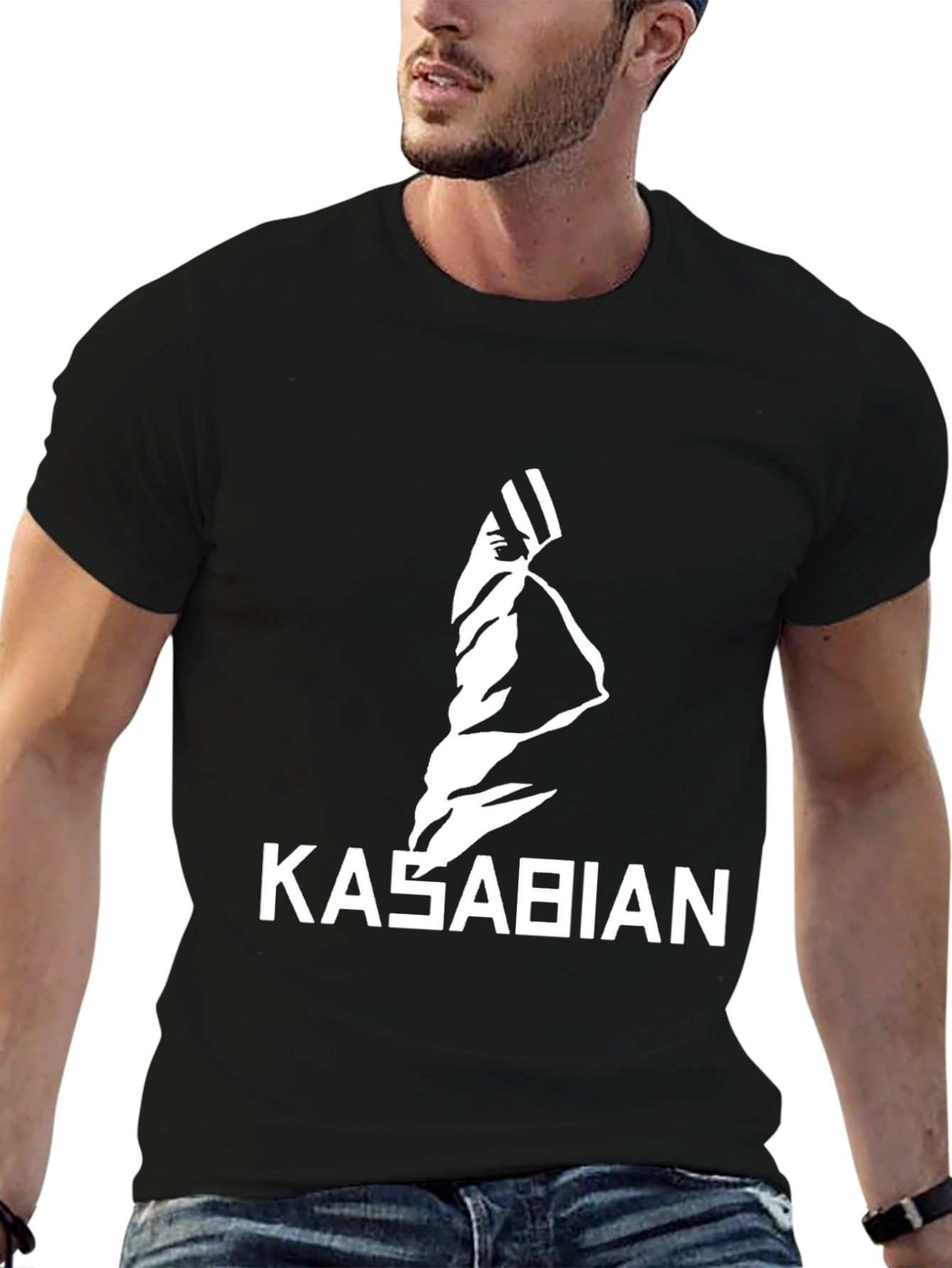 Kasabian Band Graphic Tee - Black Cotton T-Shirt