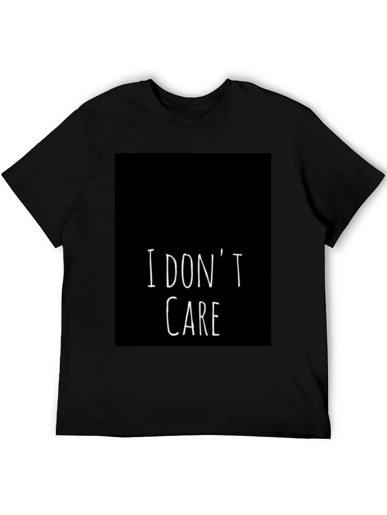 I Dont Care Graphic Tee - Black