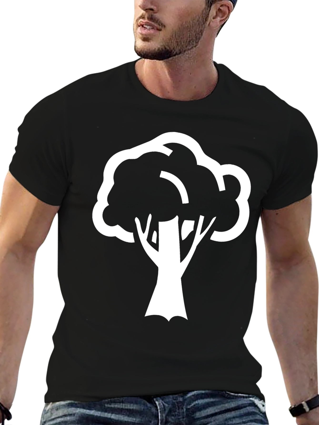 Black Tree Graphic Tee - Nature Inspired Casual Wear