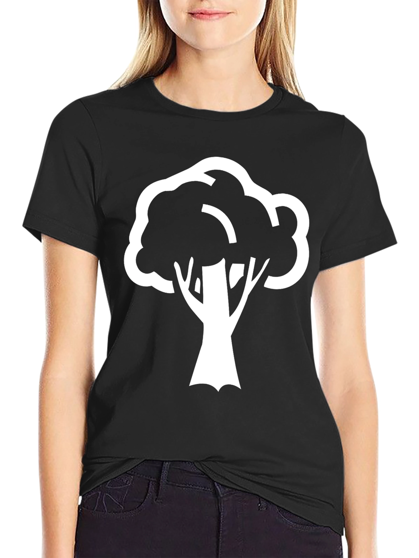 Black Tree Graphic Tee - Nature Inspired Casual Wear