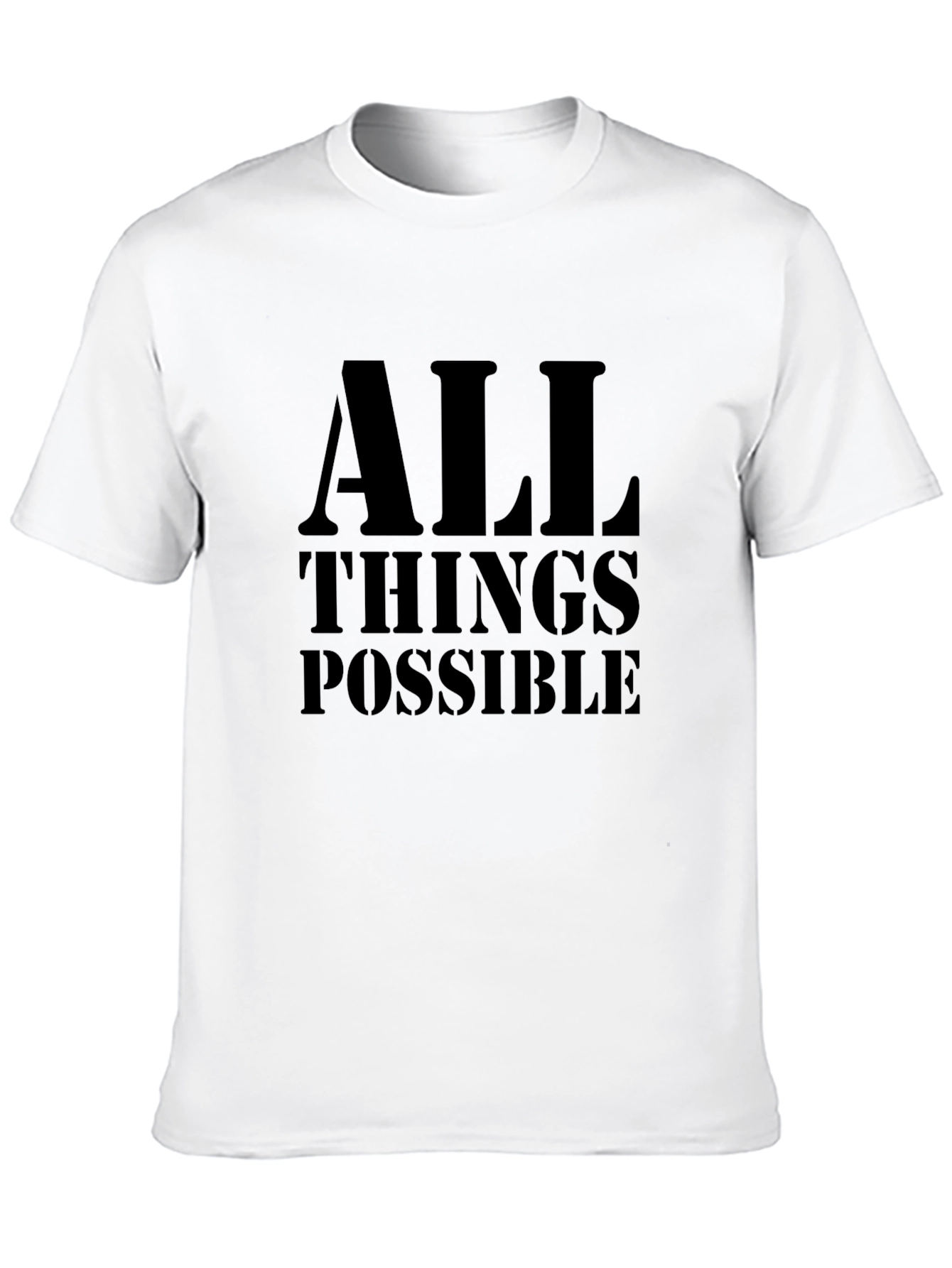 All Things Possible Black T-Shirt Christian Faith Tee