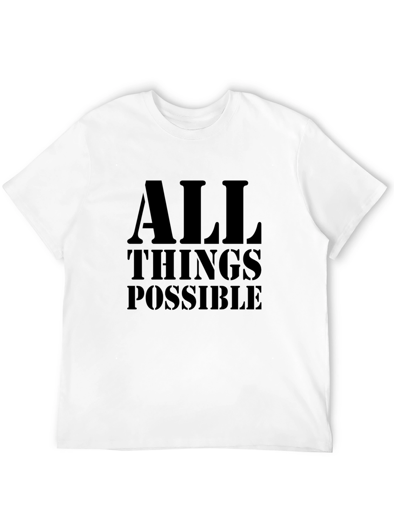 All Things Possible Black T-Shirt Christian Faith Tee
