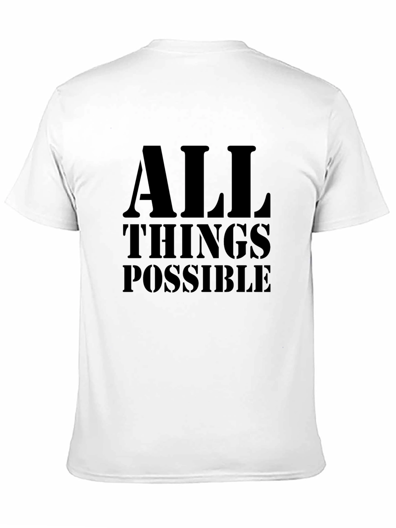 All Things Possible Black T-Shirt Christian Faith Tee