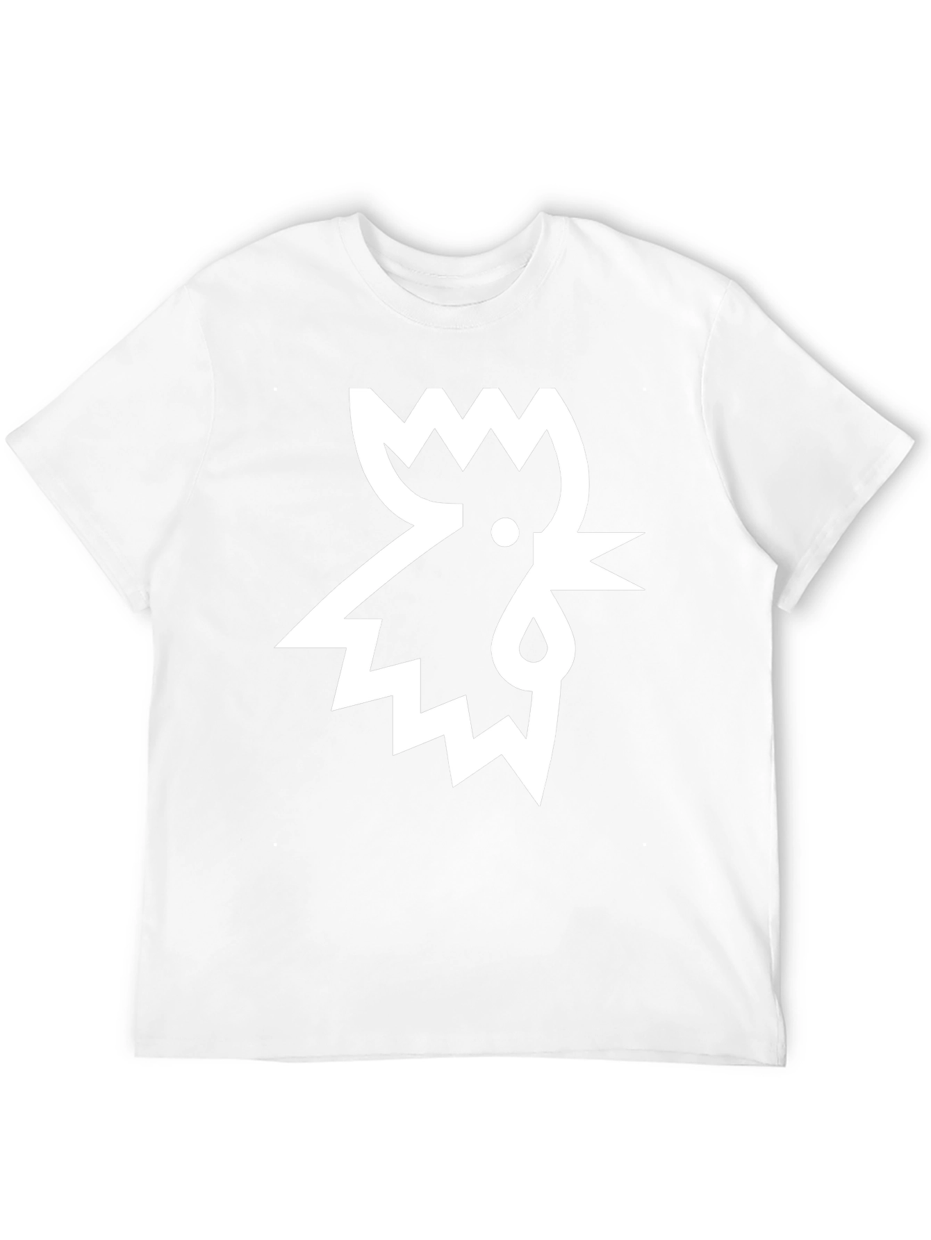 Geometric Rooster Graphic Tee - Stylish Mens Black T-Shirt