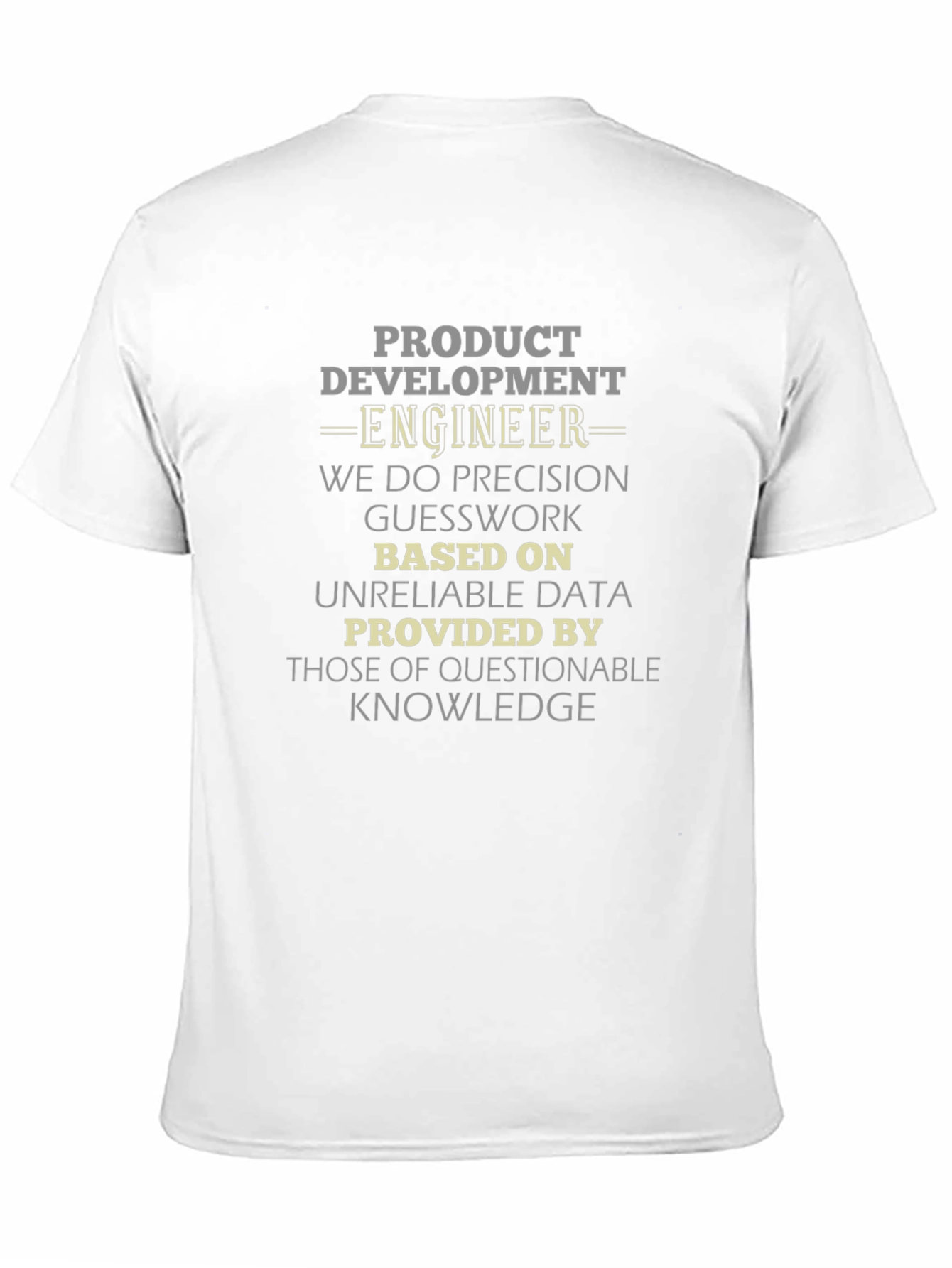 Product Development Engineer Black Graphic T-Shirt