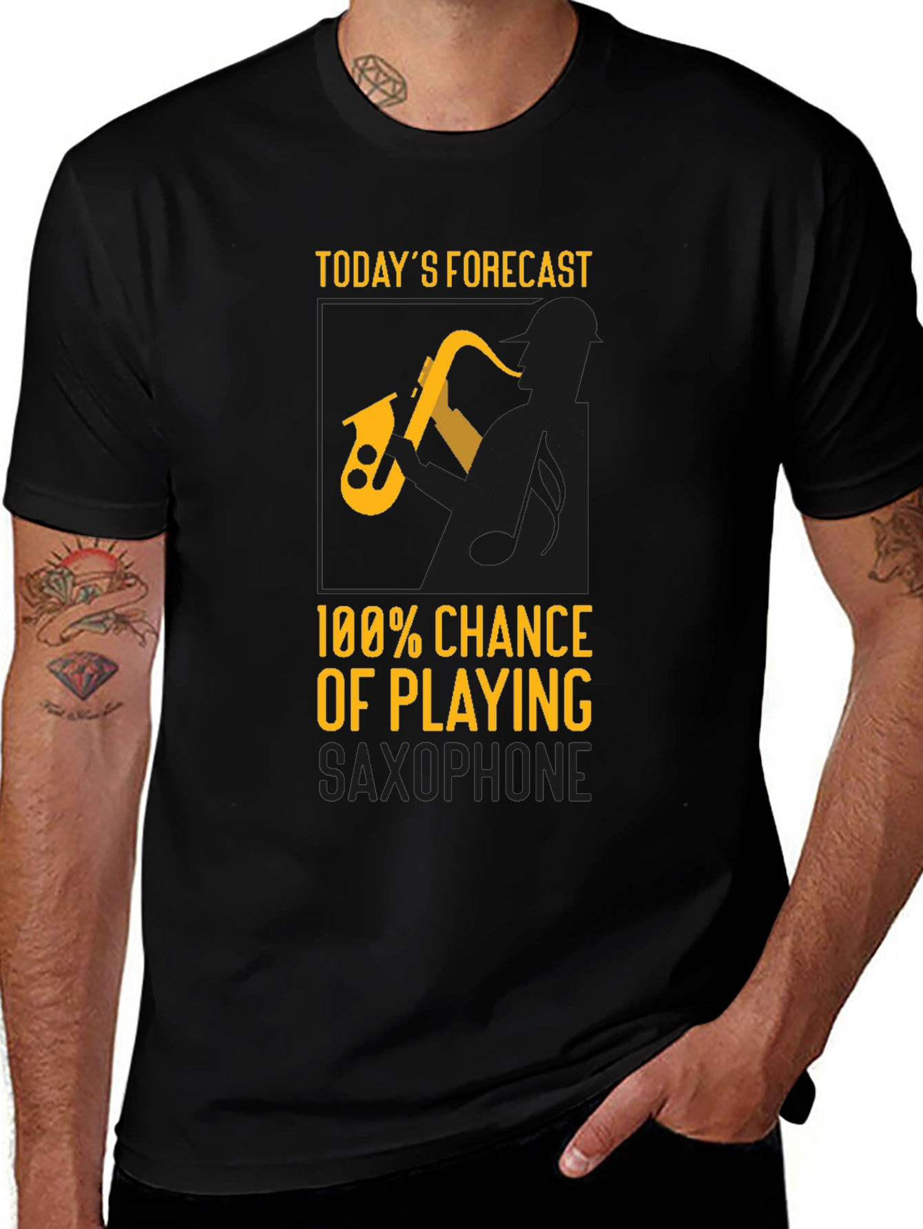 Saxophone Forecast T-Shirt - Musician Tee