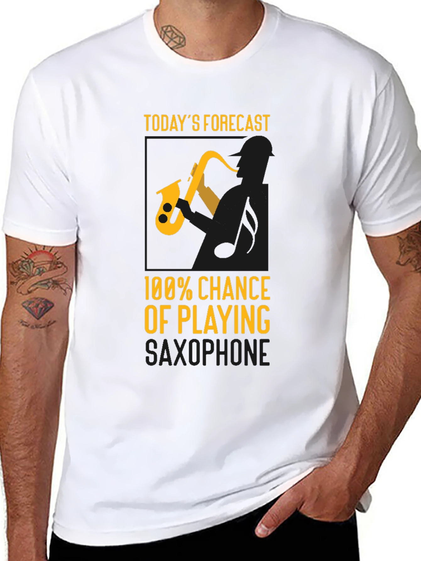 Saxophone Forecast T-Shirt - Musician Tee
