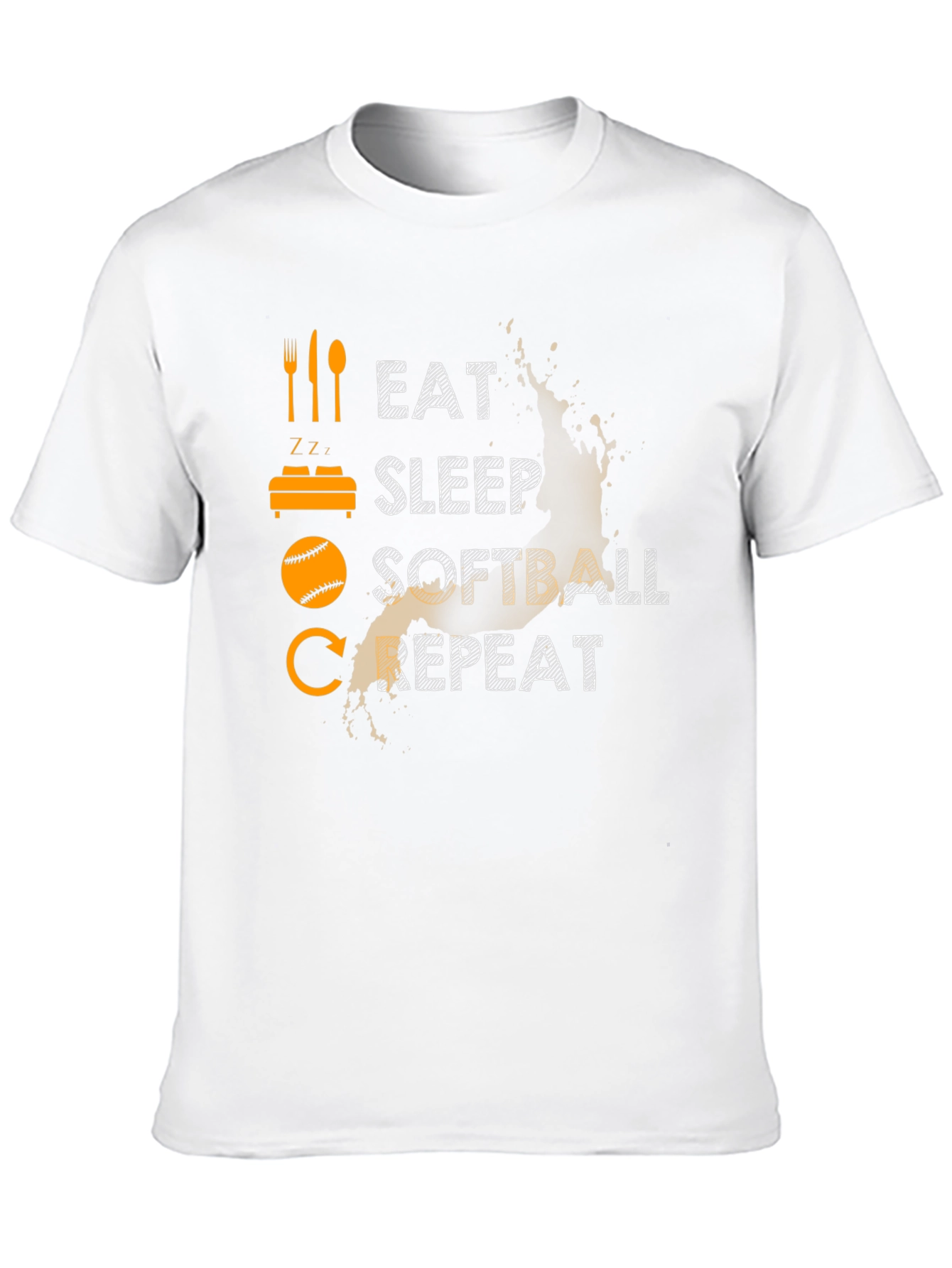 Eat Sleep Softball Repeat Graphic Tee
