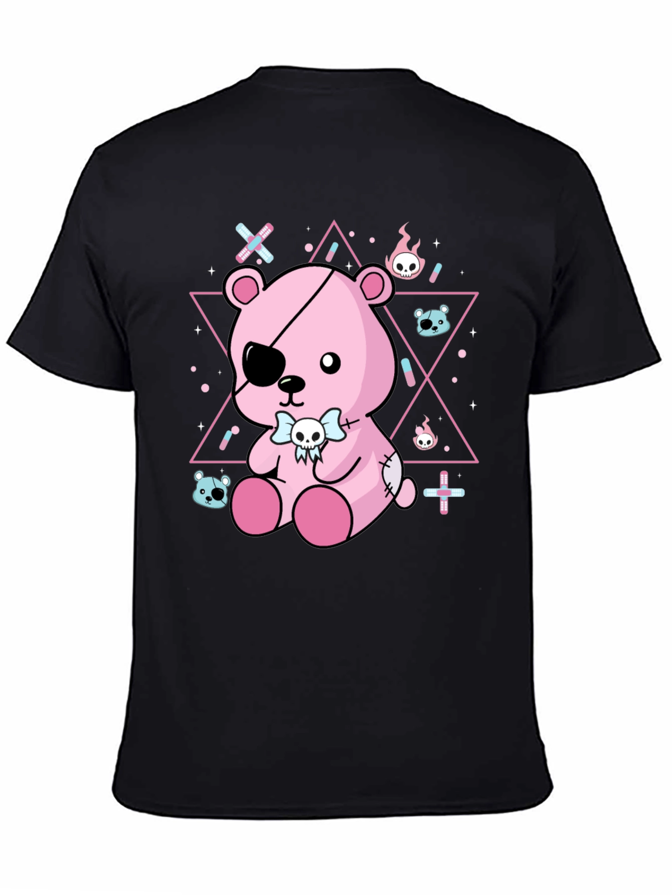 Gothic Patchwork Teddy Bear T-Shirt