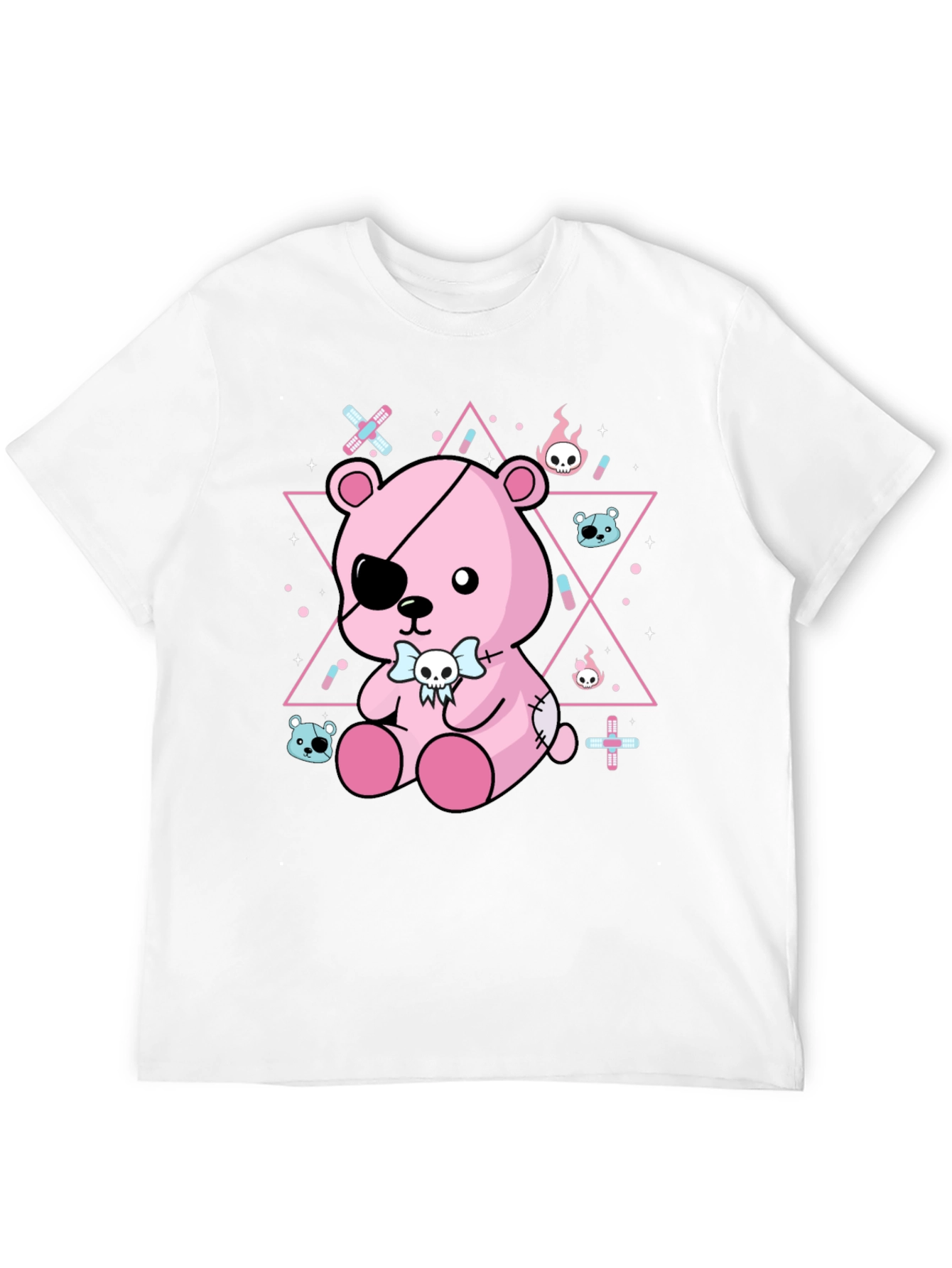 Gothic Patchwork Teddy Bear T-Shirt