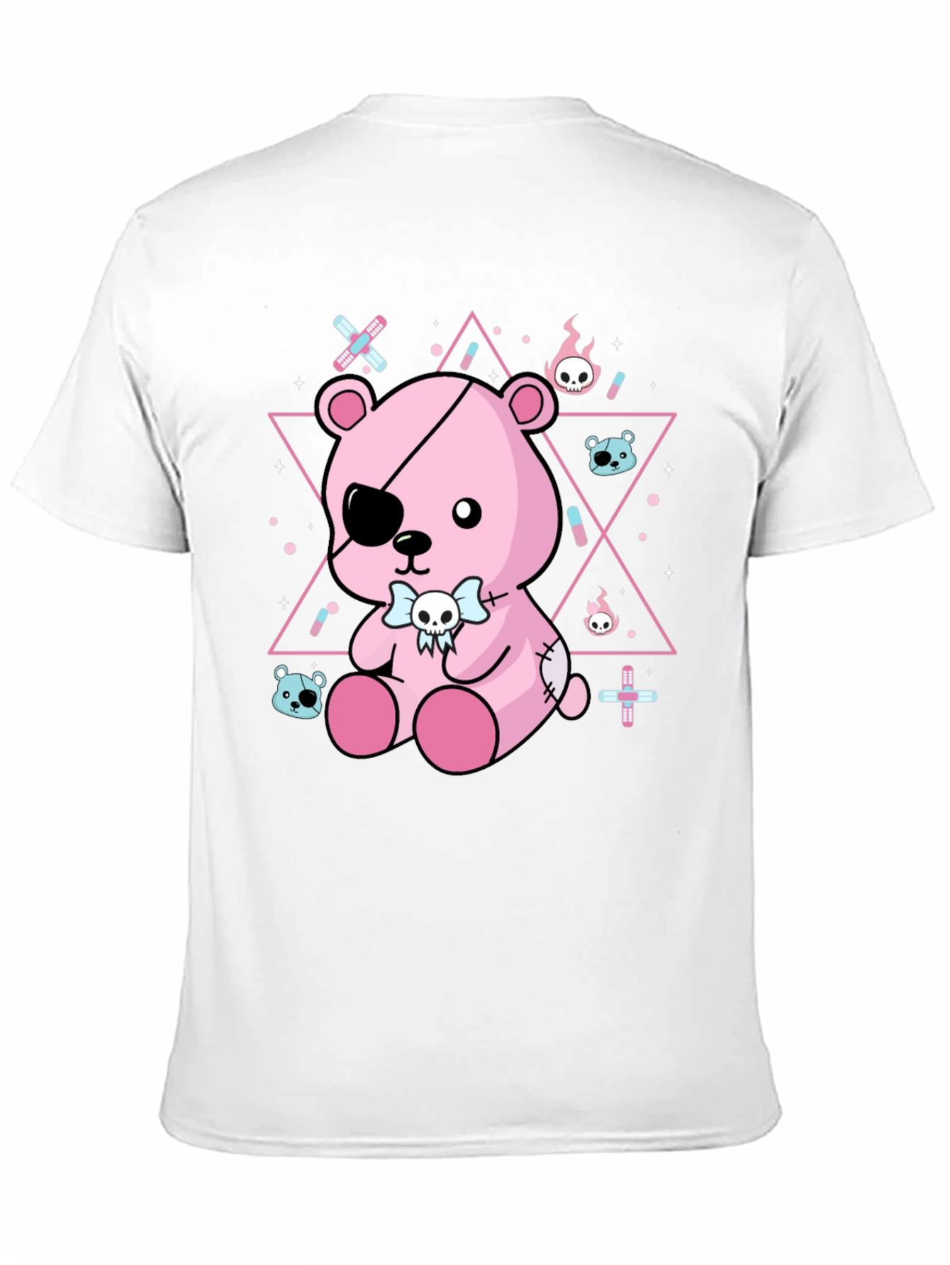 Gothic Patchwork Teddy Bear T-Shirt