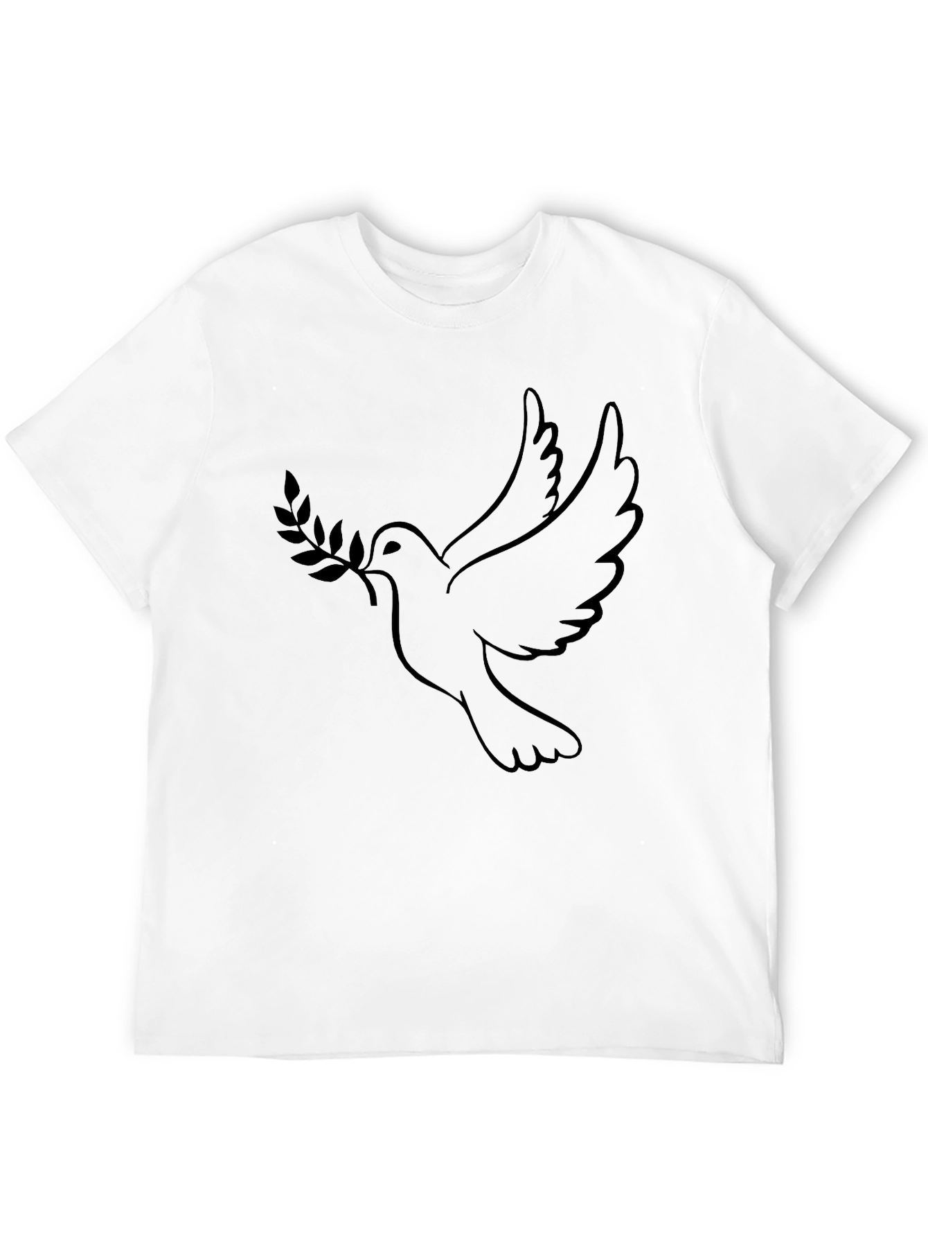 Dove Peace Olive Branch Black Graphic Tee