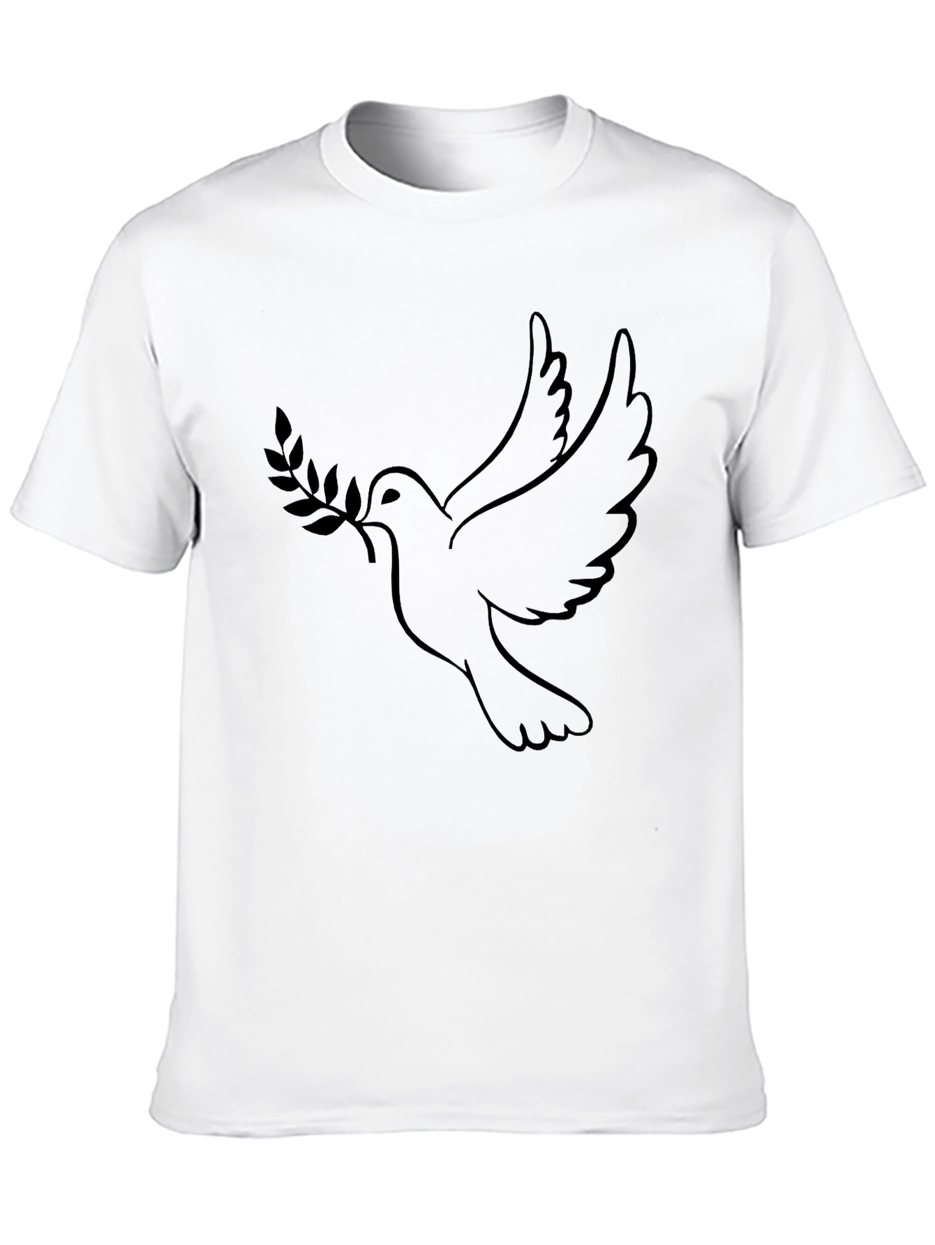Dove Peace Olive Branch Black Graphic Tee