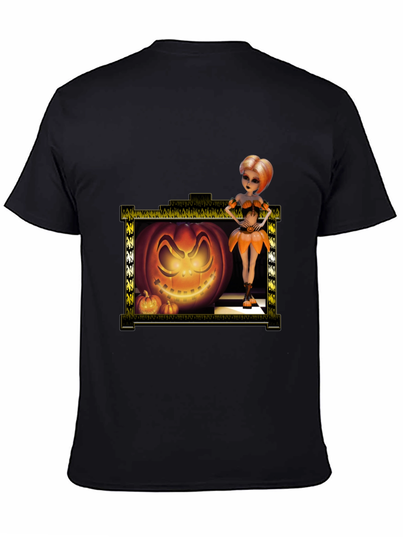 Halloween Pumpkin Girl Graphic Tee