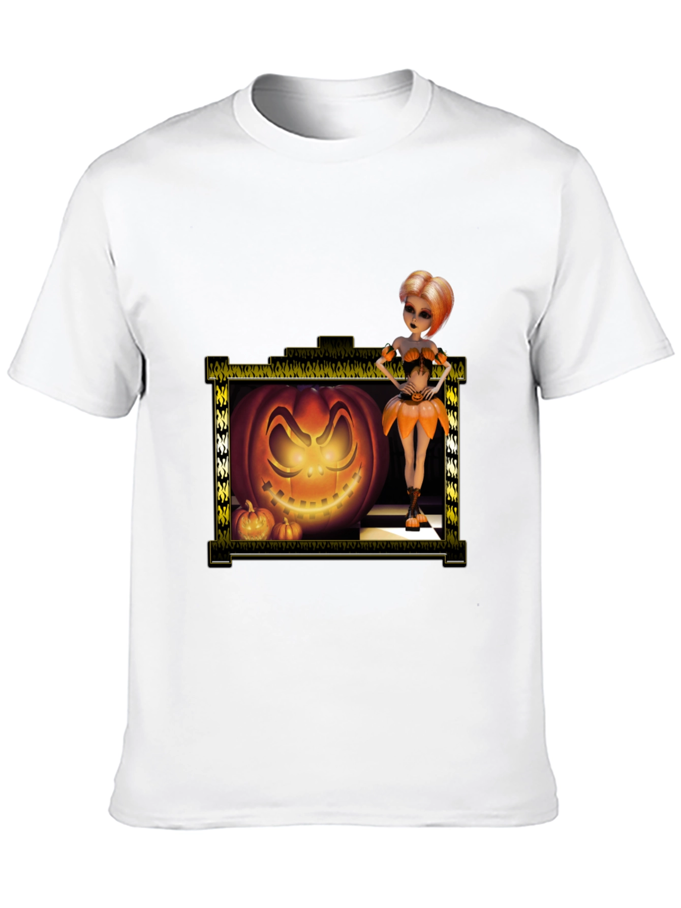 Halloween Pumpkin Girl Graphic Tee