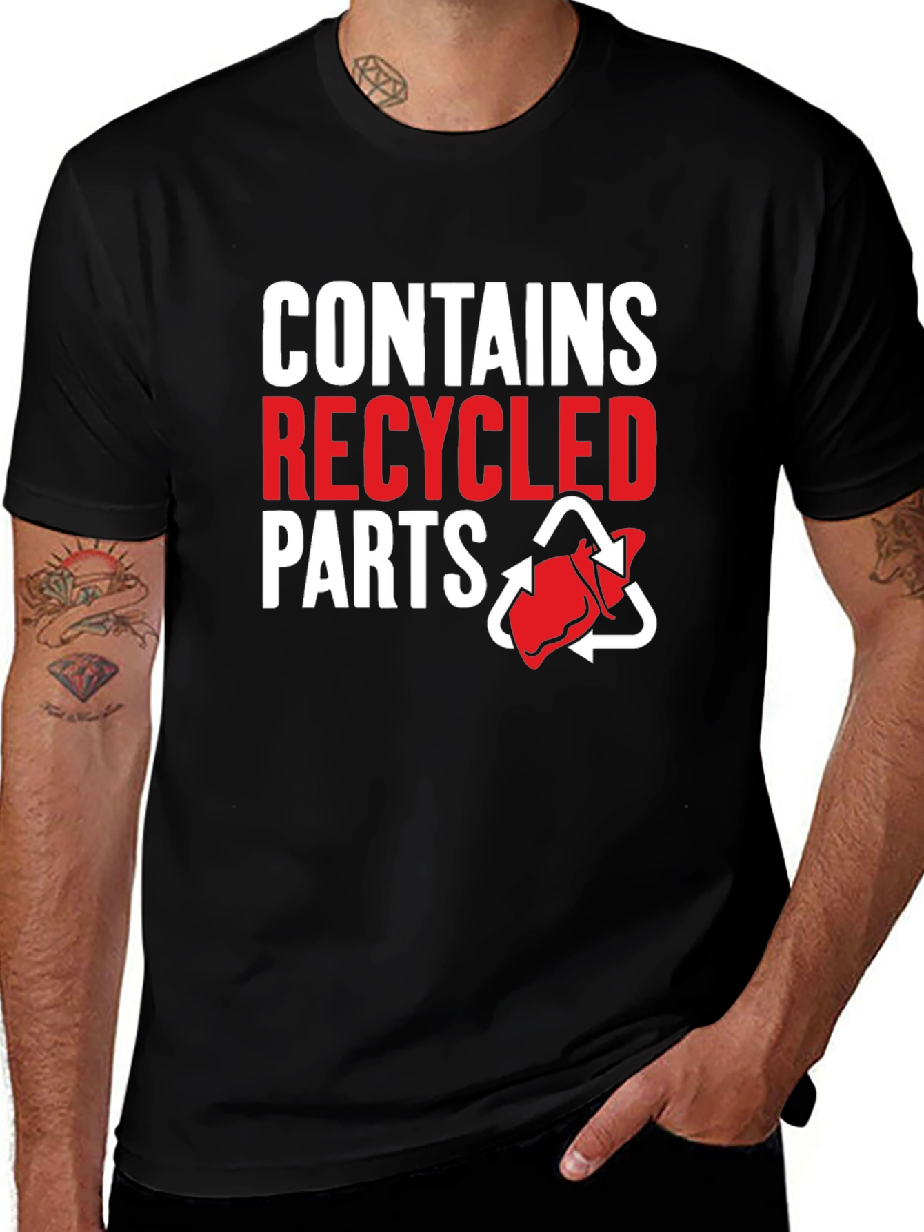 Recycled Parts Novelty T-Shirt