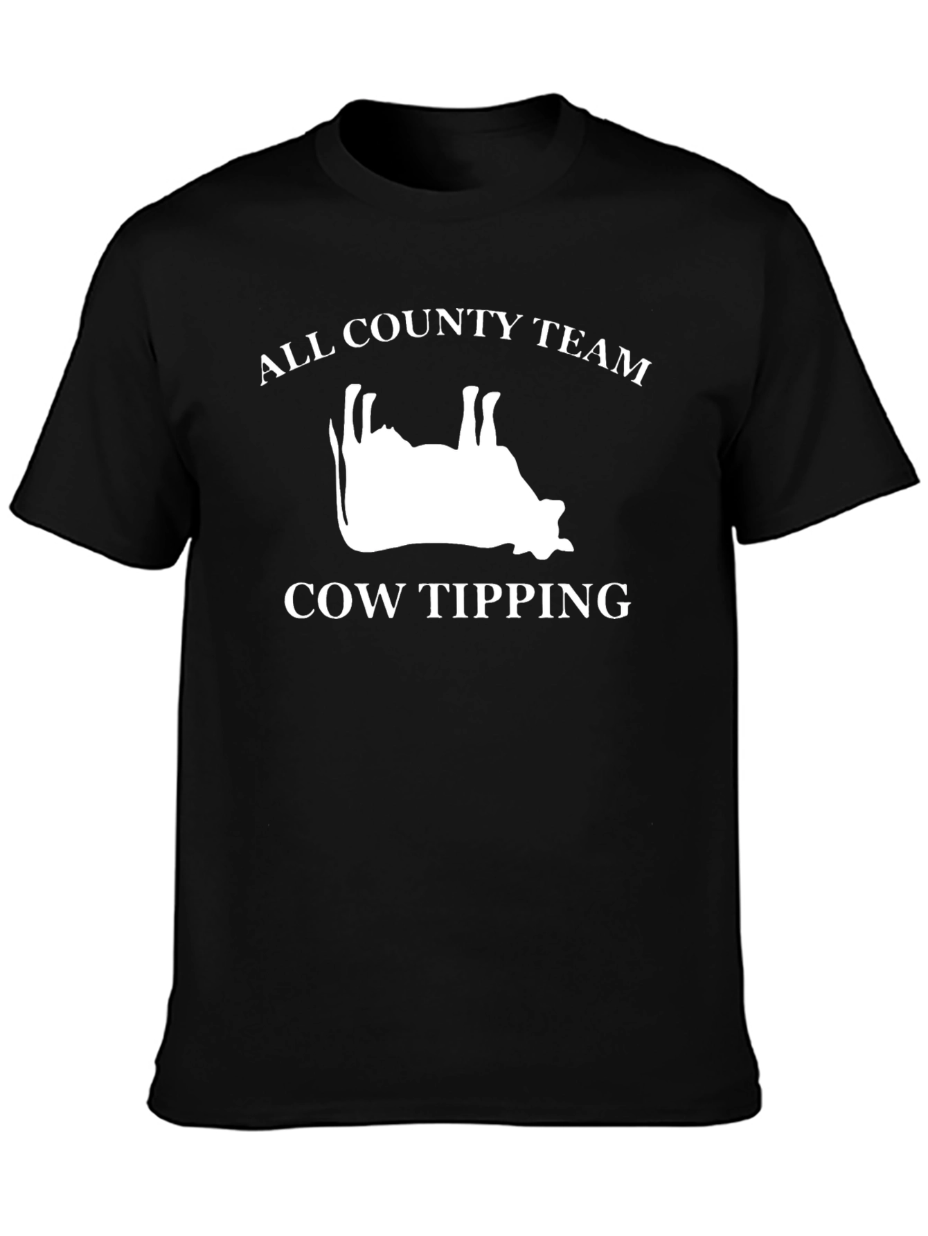 Cow Tipping All County Team Black T-Shirt