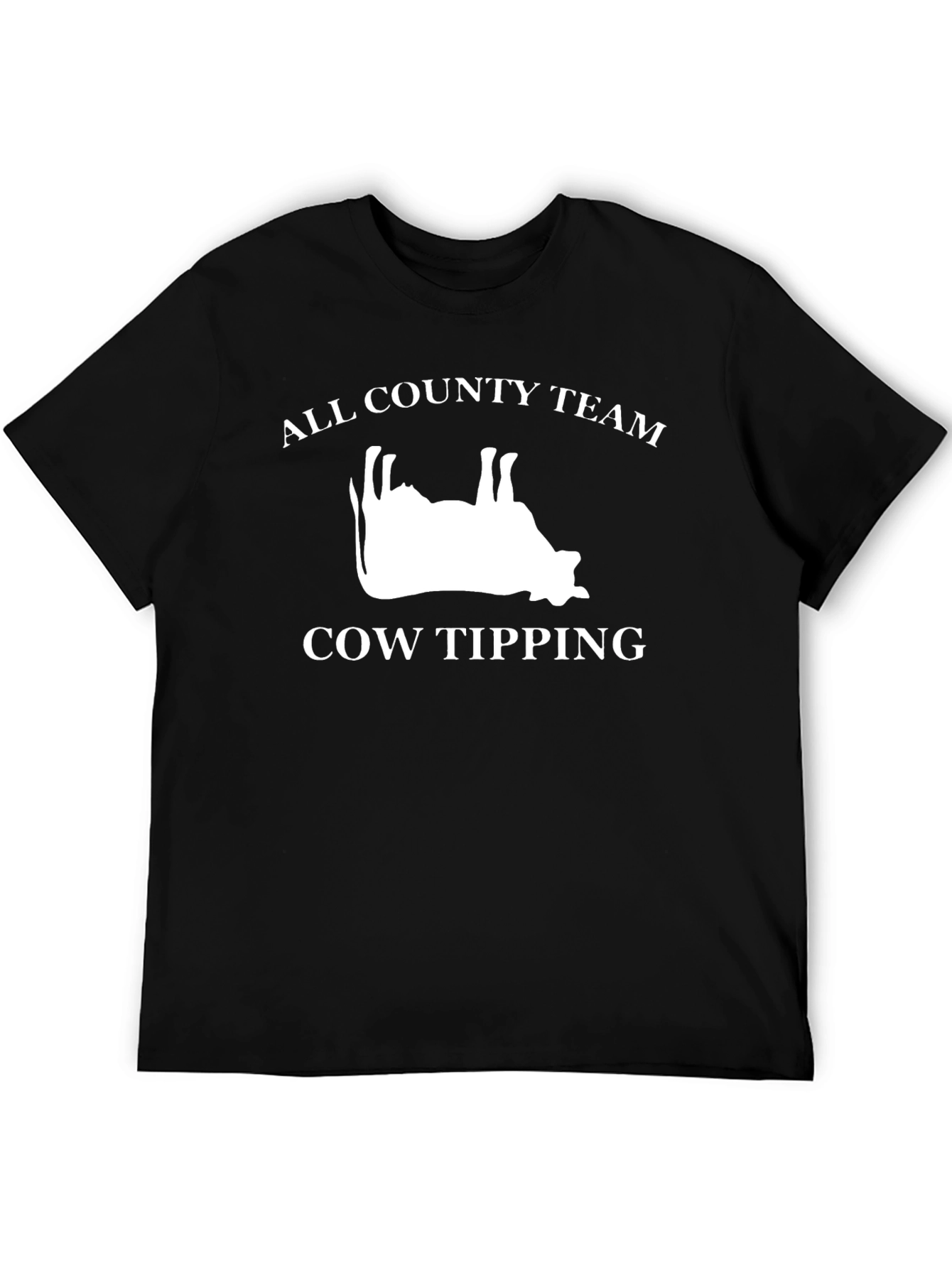 Cow Tipping All County Team Black T-Shirt