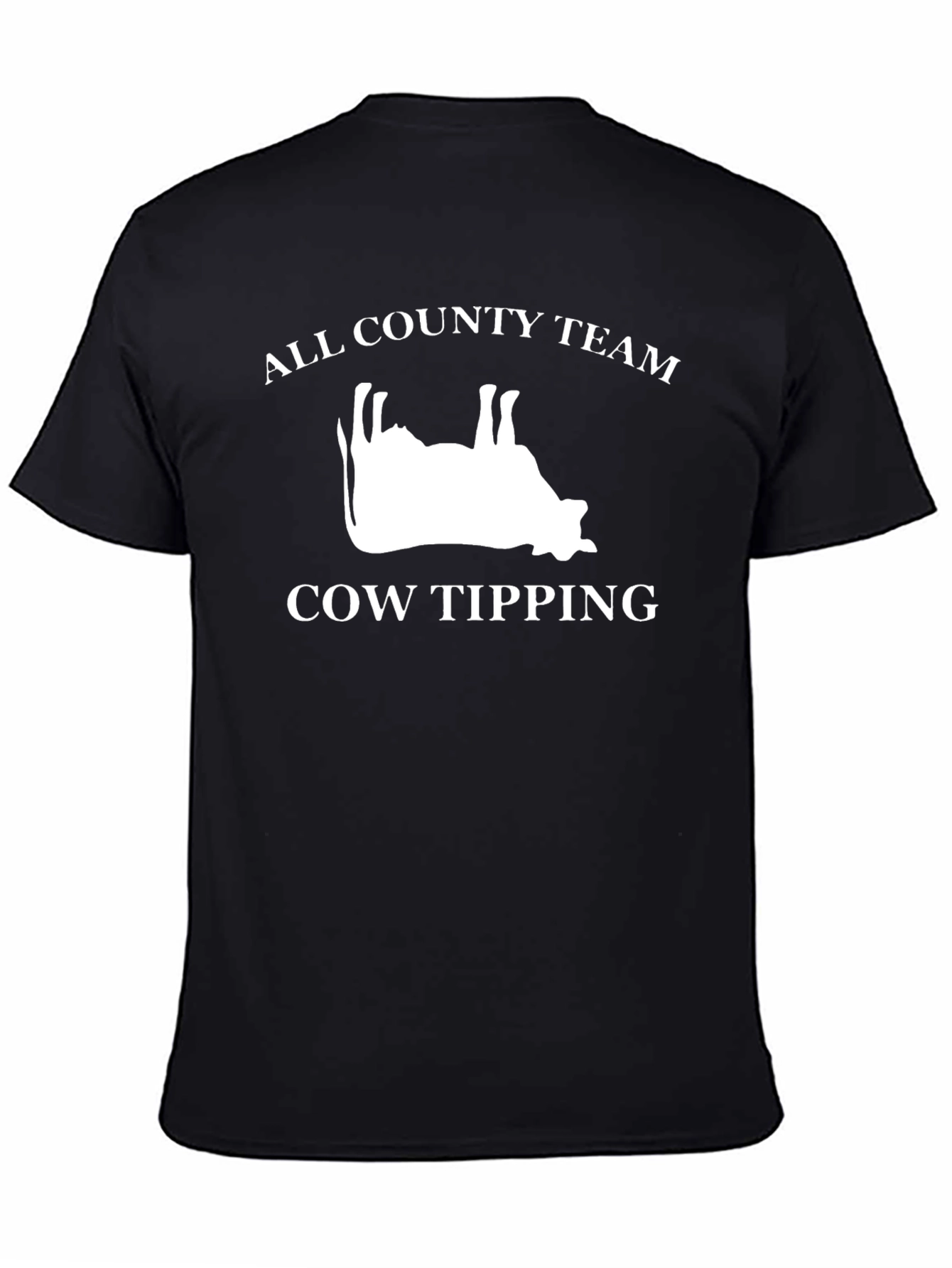 Cow Tipping All County Team Black T-Shirt