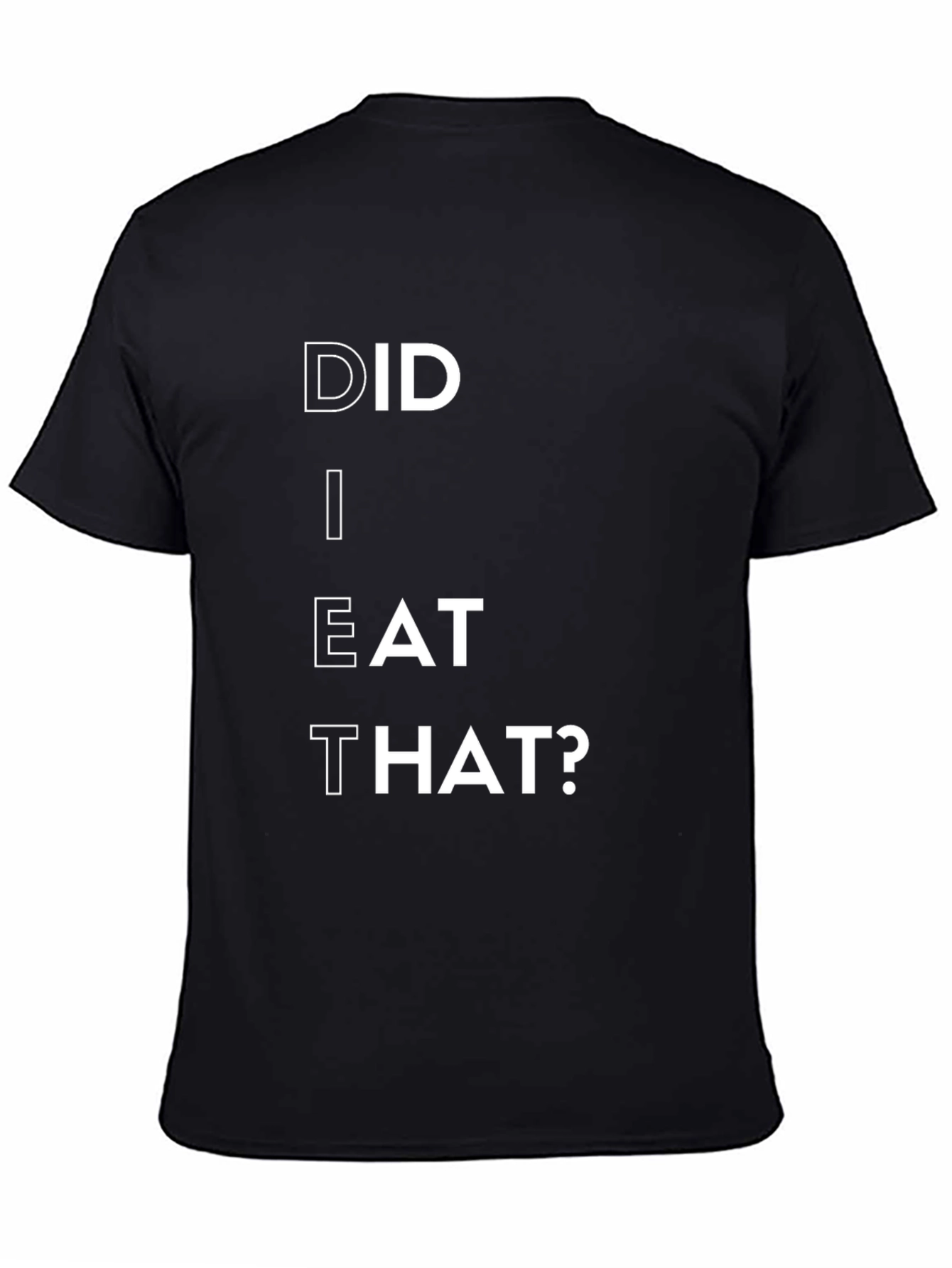 Did I Eat That? Funny Graphic Black T-Shirt