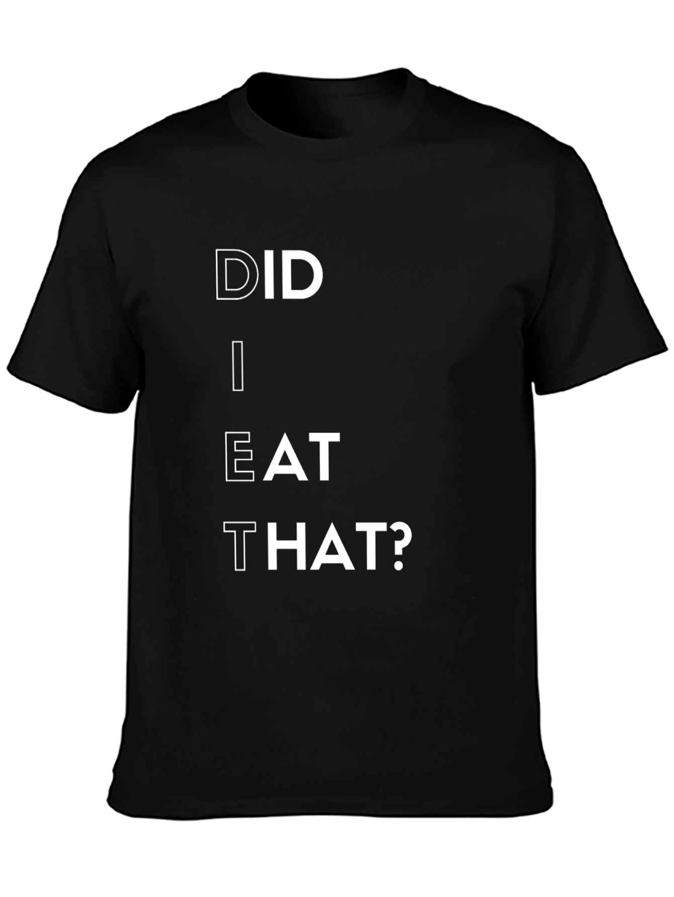 Did I Eat That? Funny Graphic Black T-Shirt