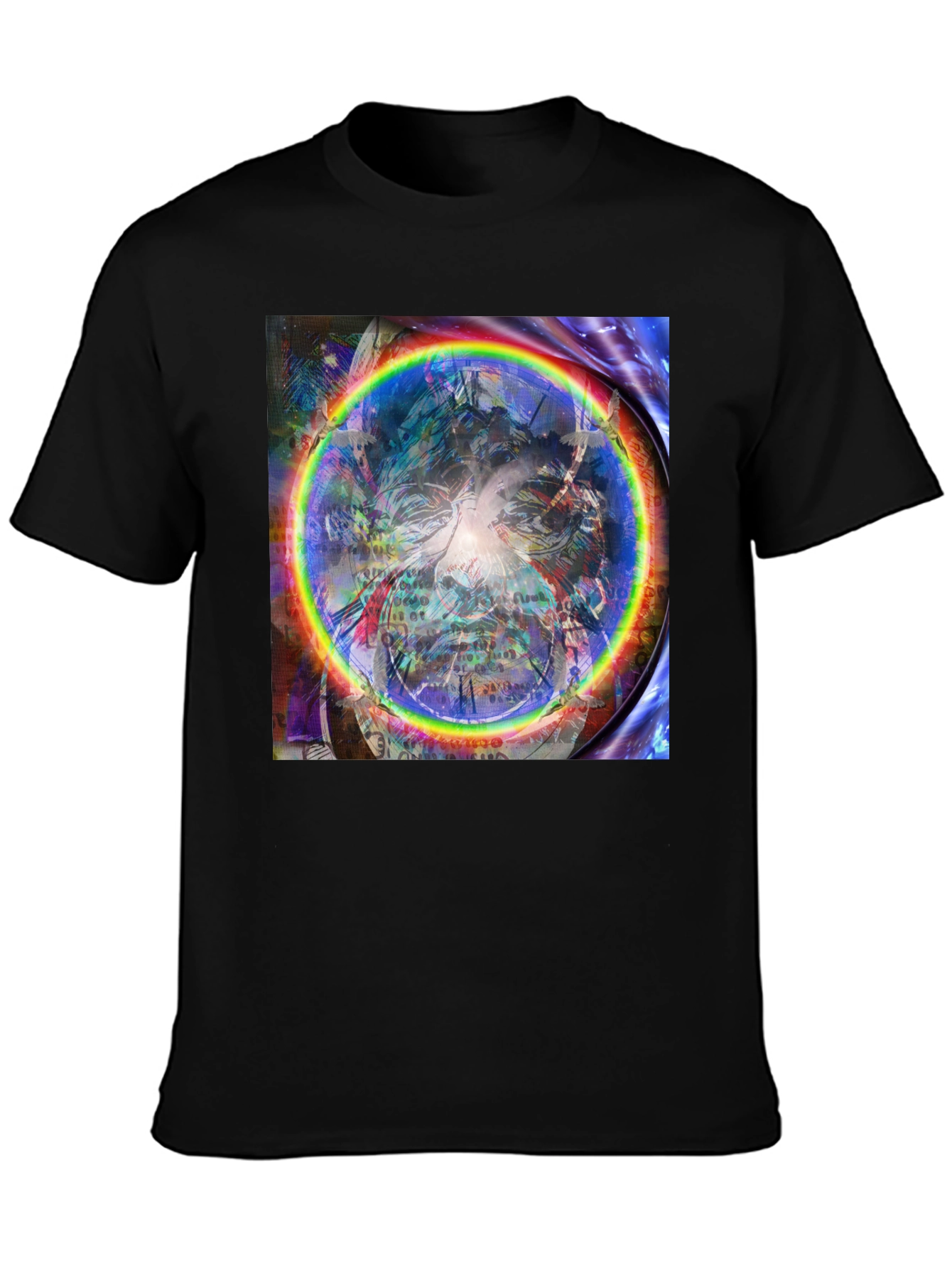 Psychedelic Rainbow Circle Graphic Tee