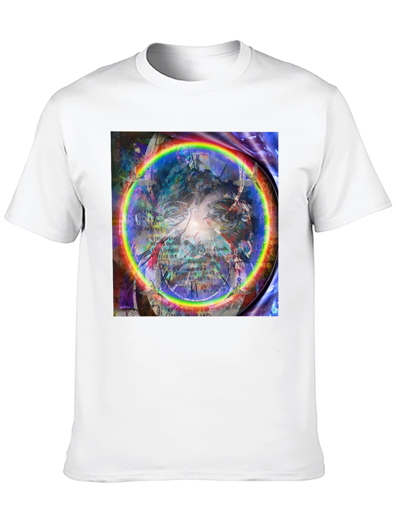 Psychedelic Rainbow Circle Graphic Tee