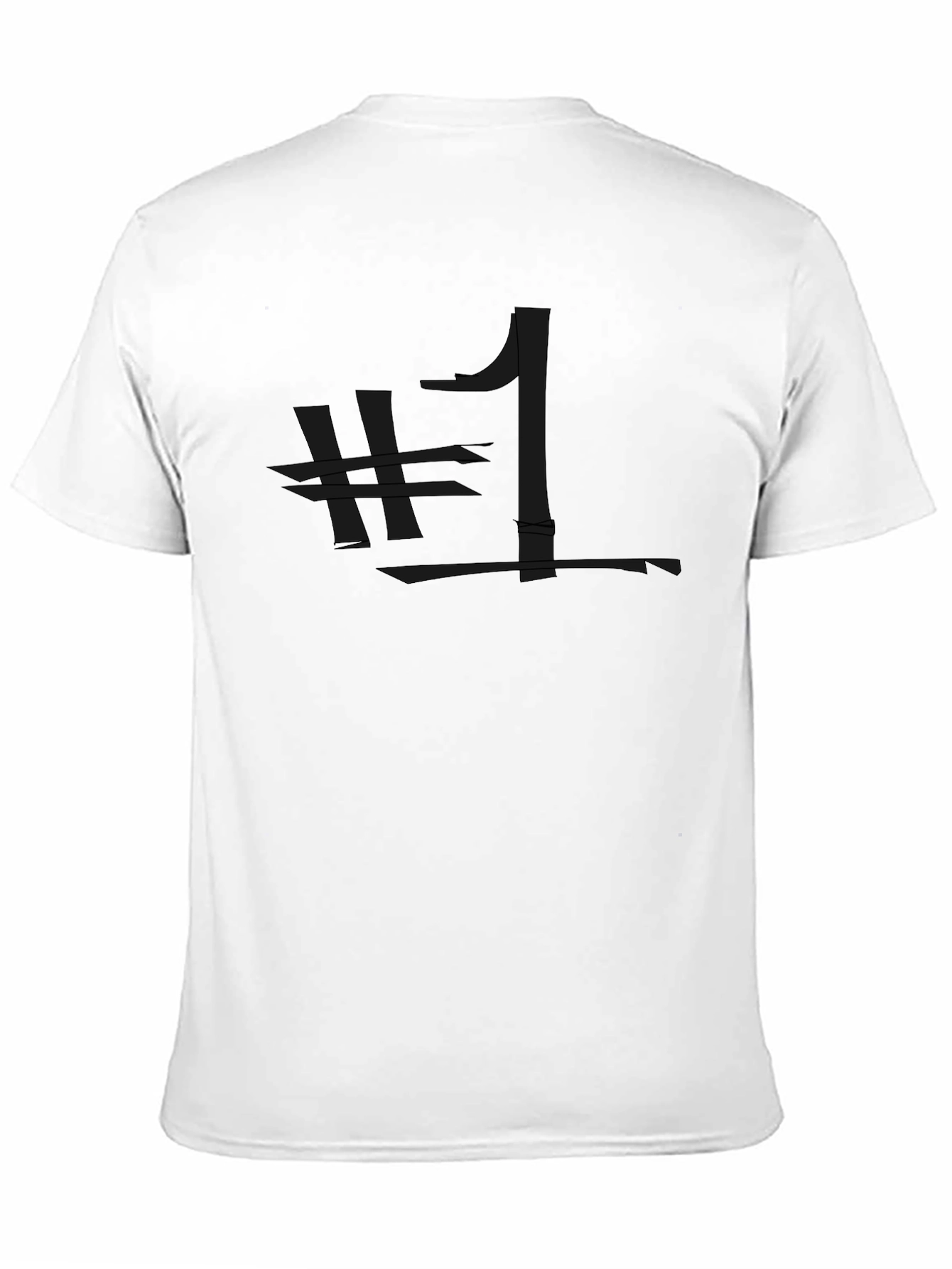 Edgy Number One Black Graphic Tee