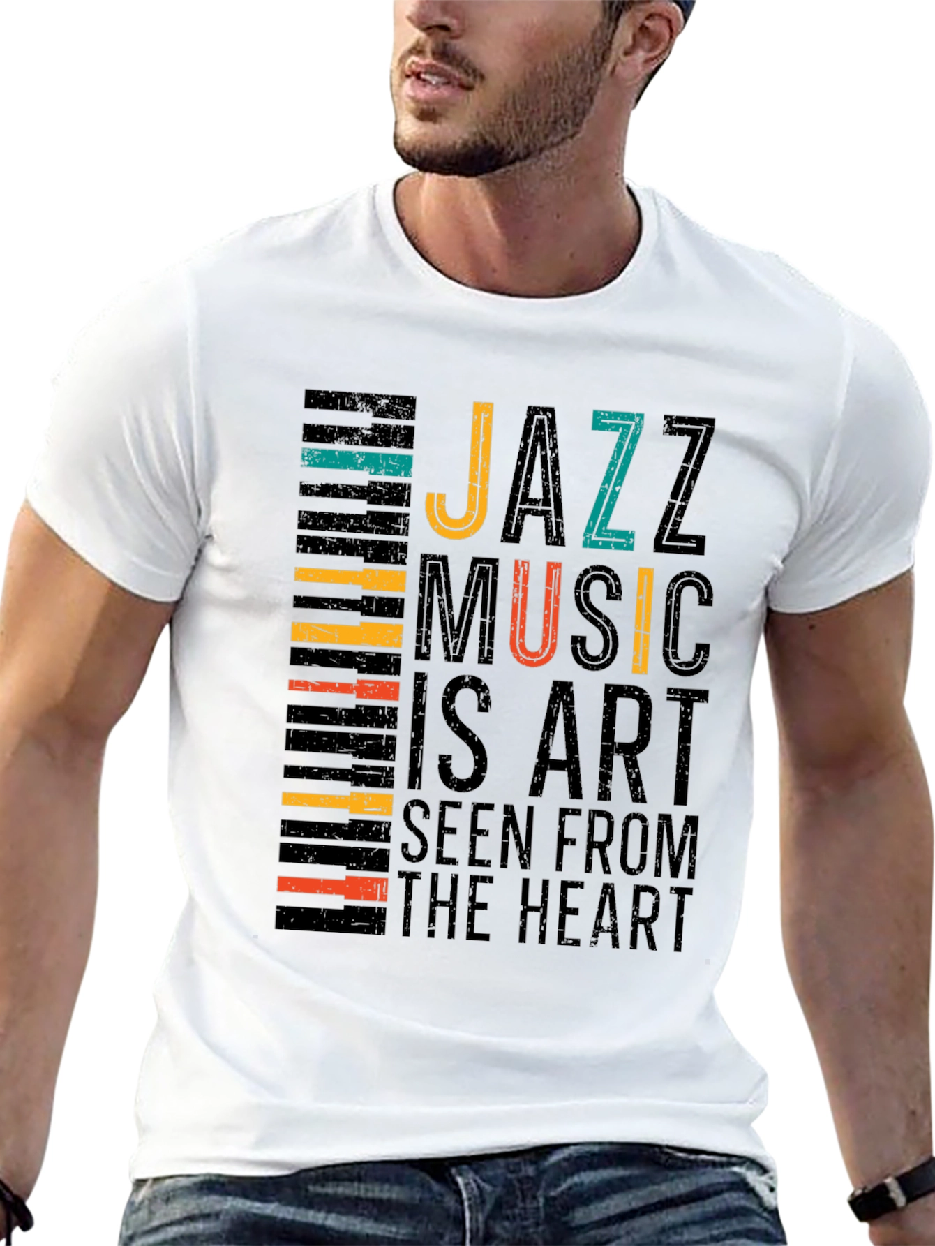 Jazz Music Art T-Shirt - Seen From The Heart